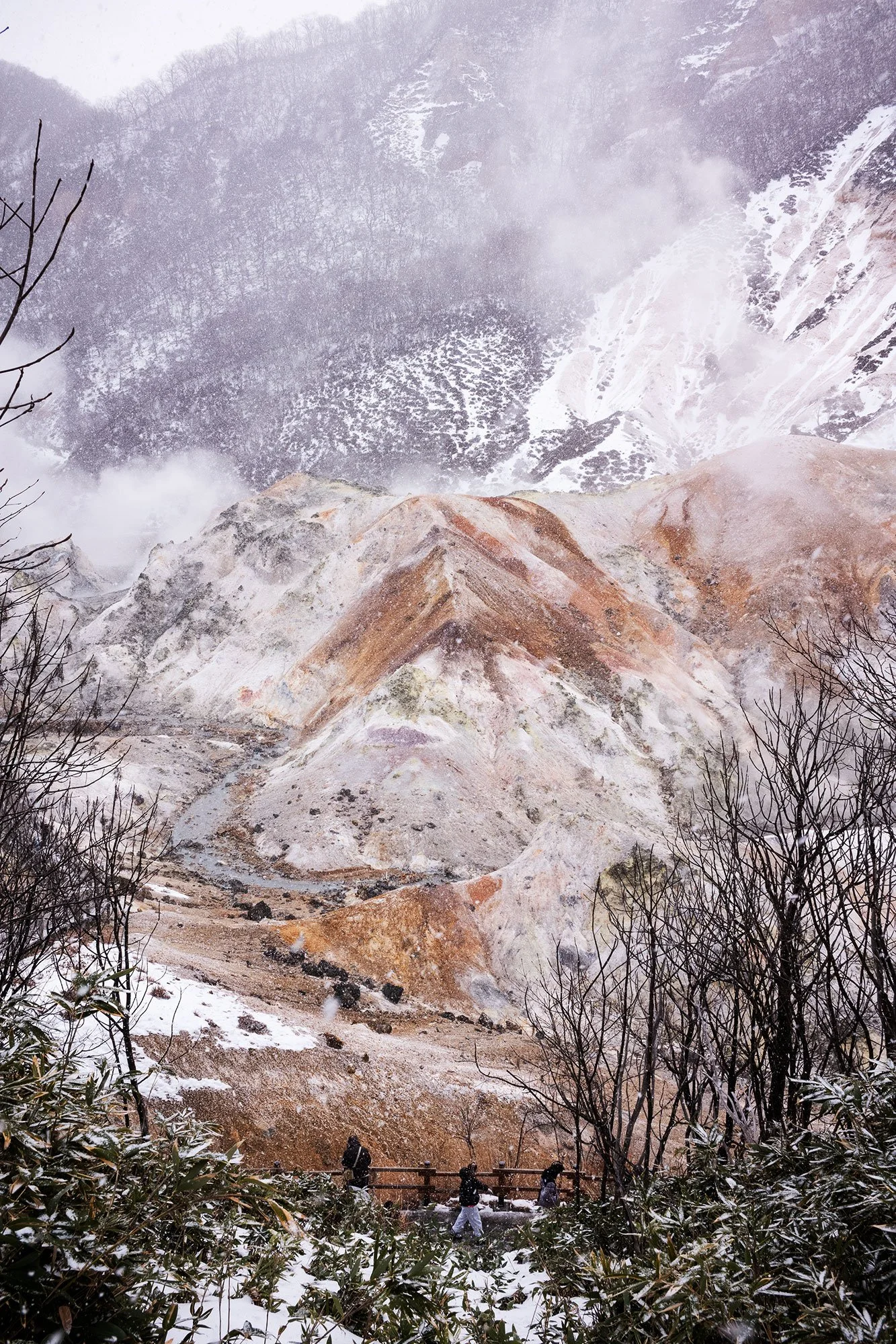 Jigokudani (Hell Valley) Noboribetsu, Japan.