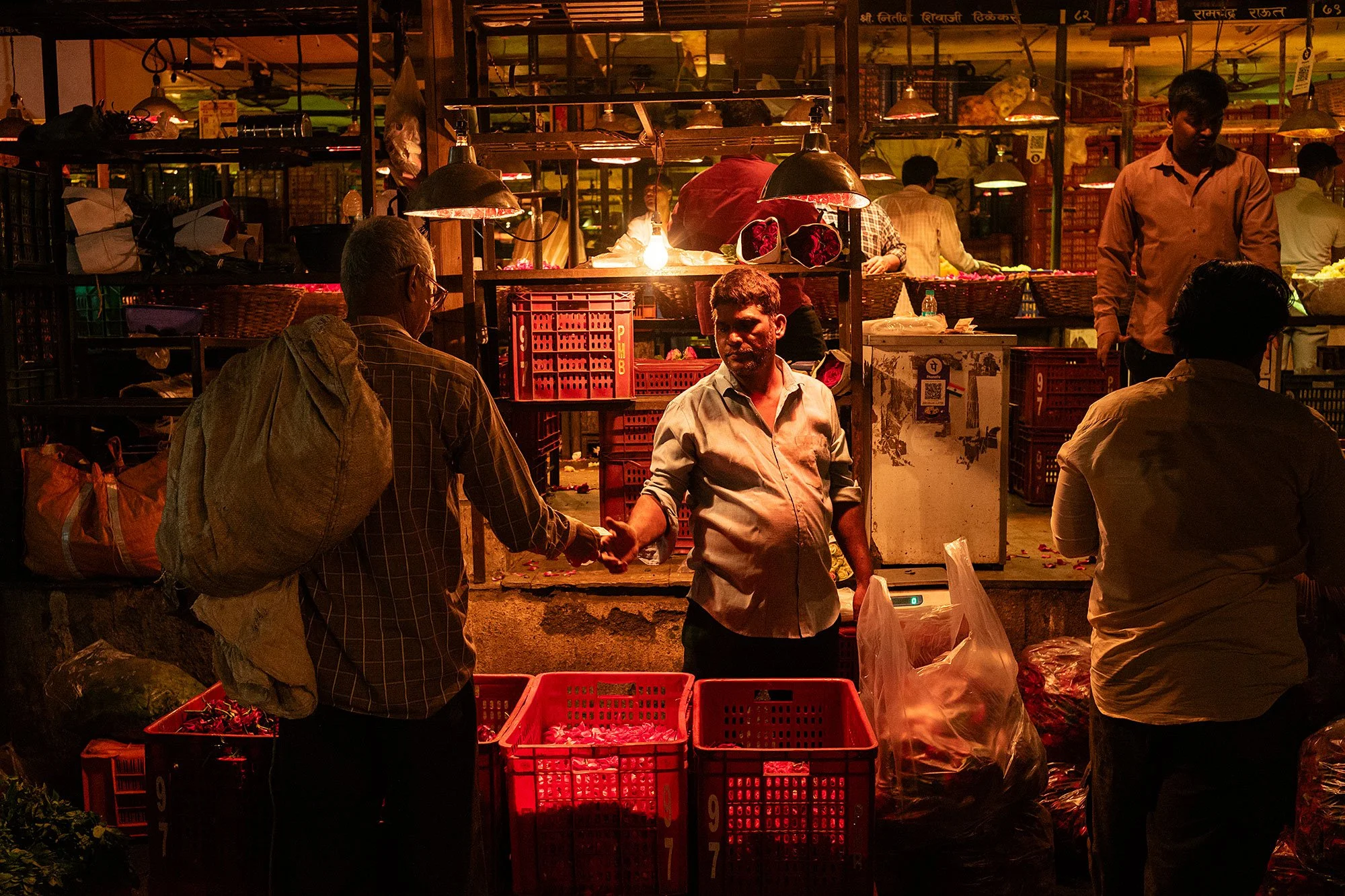 Maa Saaheb Sau Minatai Thakre Flower Market. Mumbai, India.