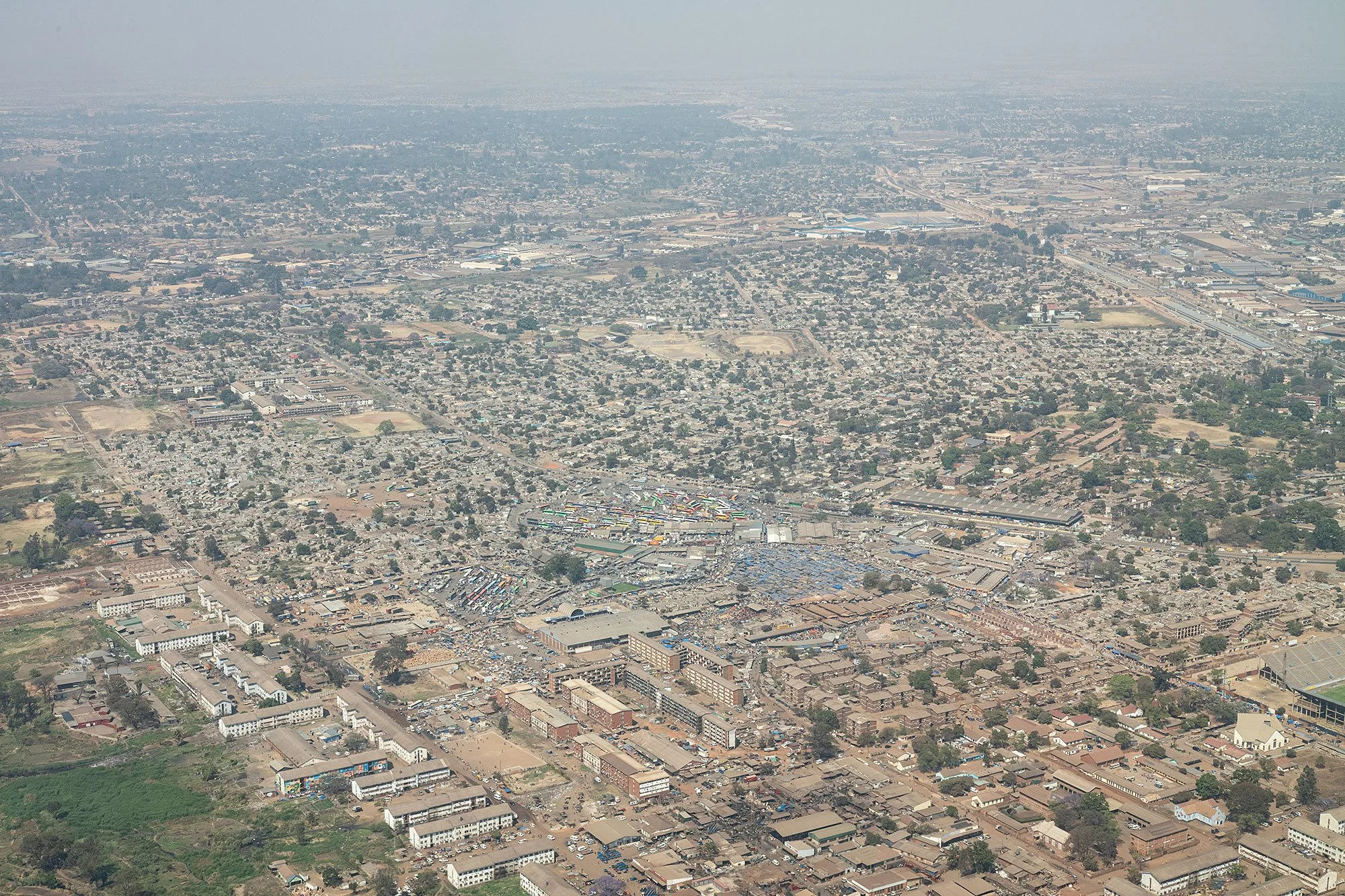 Flying over Zimbabawe.