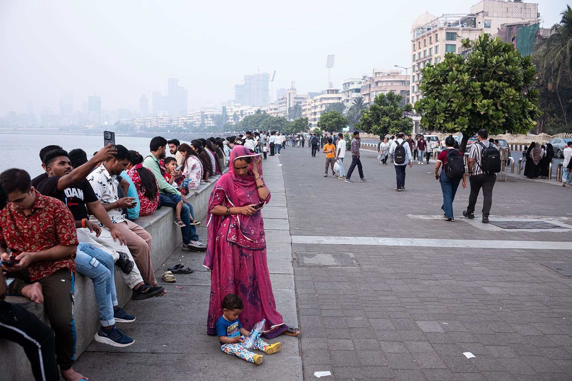 Sunset. Marine Drive. Mumbai, India