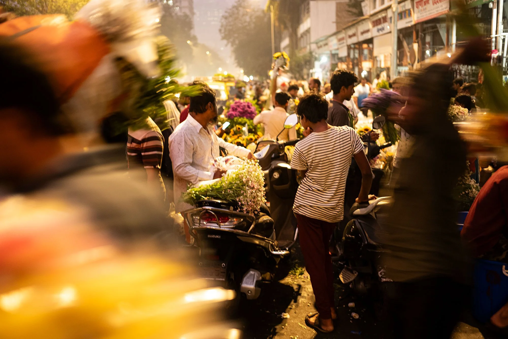 Bandar flower market. Mumbai, India.