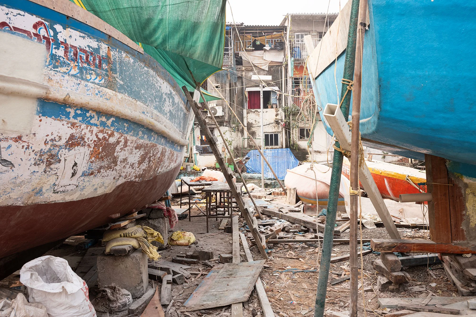 Fishing village, Mumbai, India.