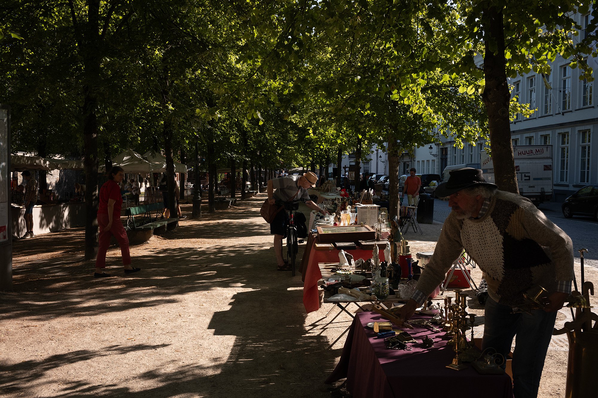 Sunday market. Bruges, Belgium.