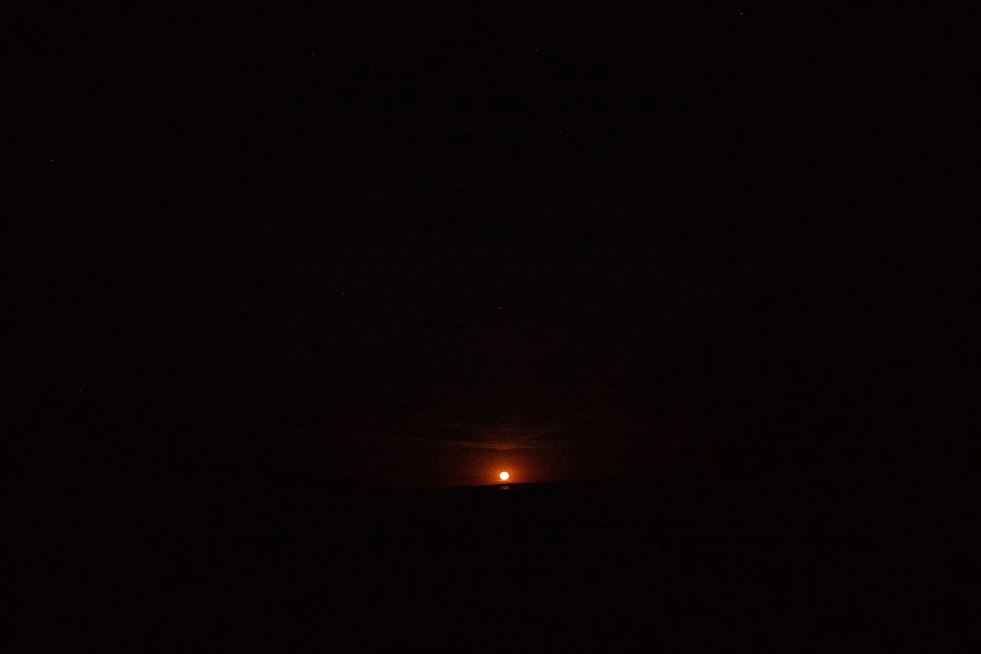 Moonrise. Tuzbair Solonchak. Kyzylsai State Natural Park. Mangystau, Kazakhstan.