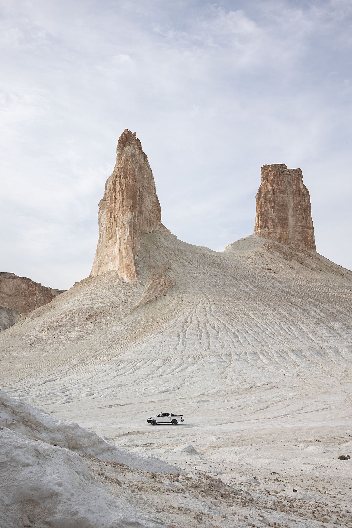Fangs of Boszhira. Ustyurt Plateau in the Mangystau Region of western Kazakhstan