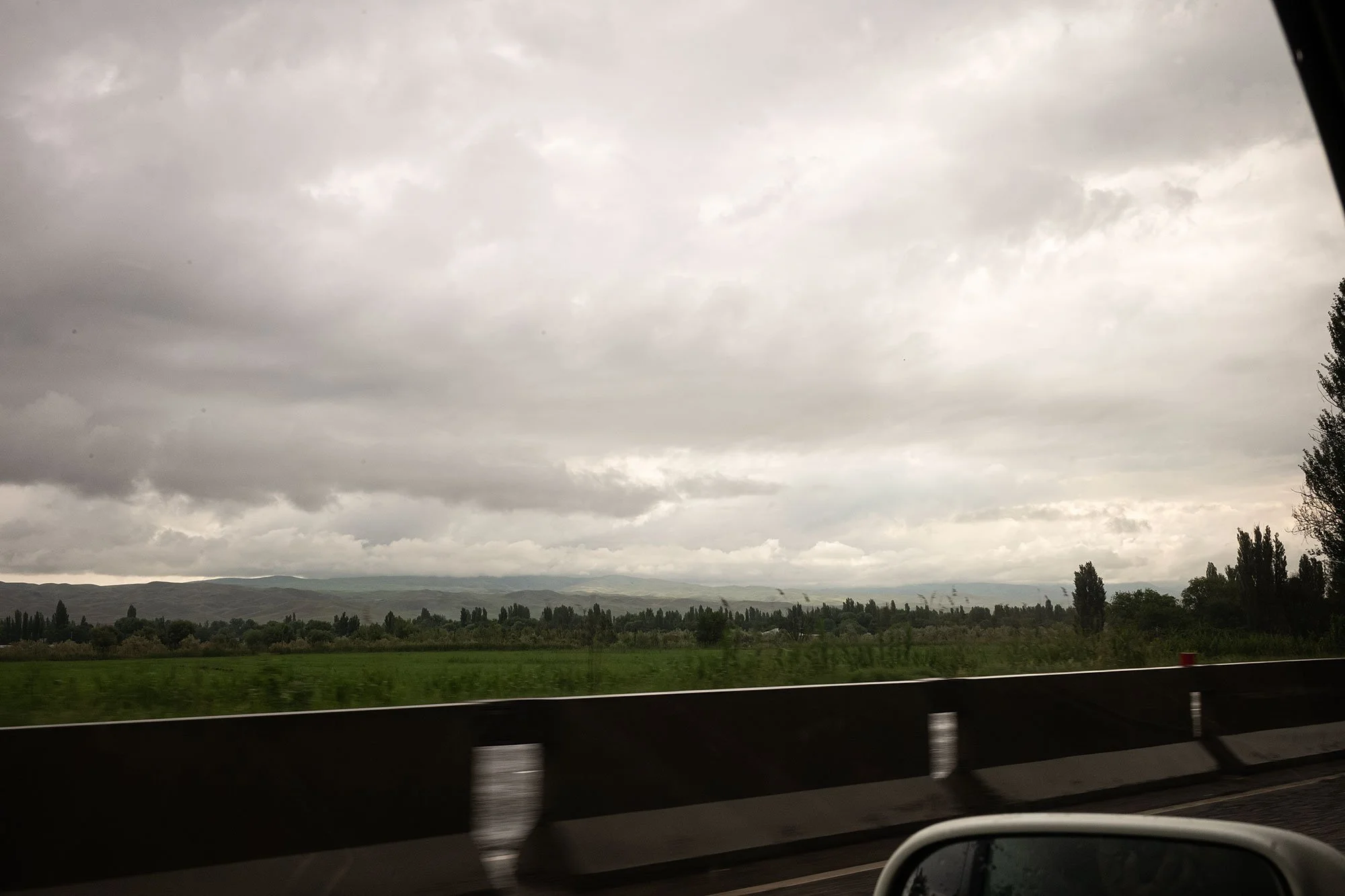 Driving Kyrgyzstan.