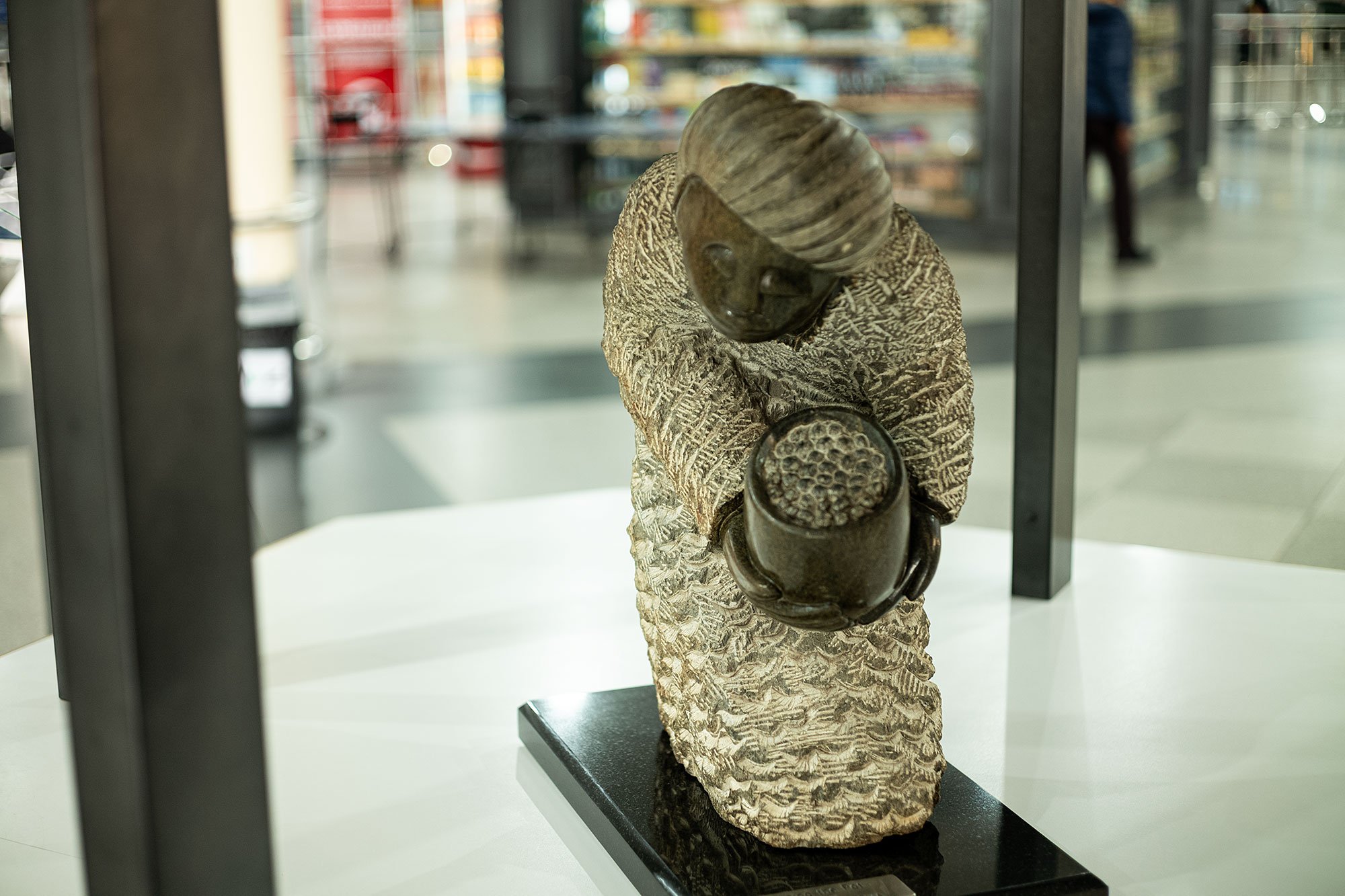 Artwork at Robert Gabriel Mugabe International Airport. Harare, Zimbabwe.