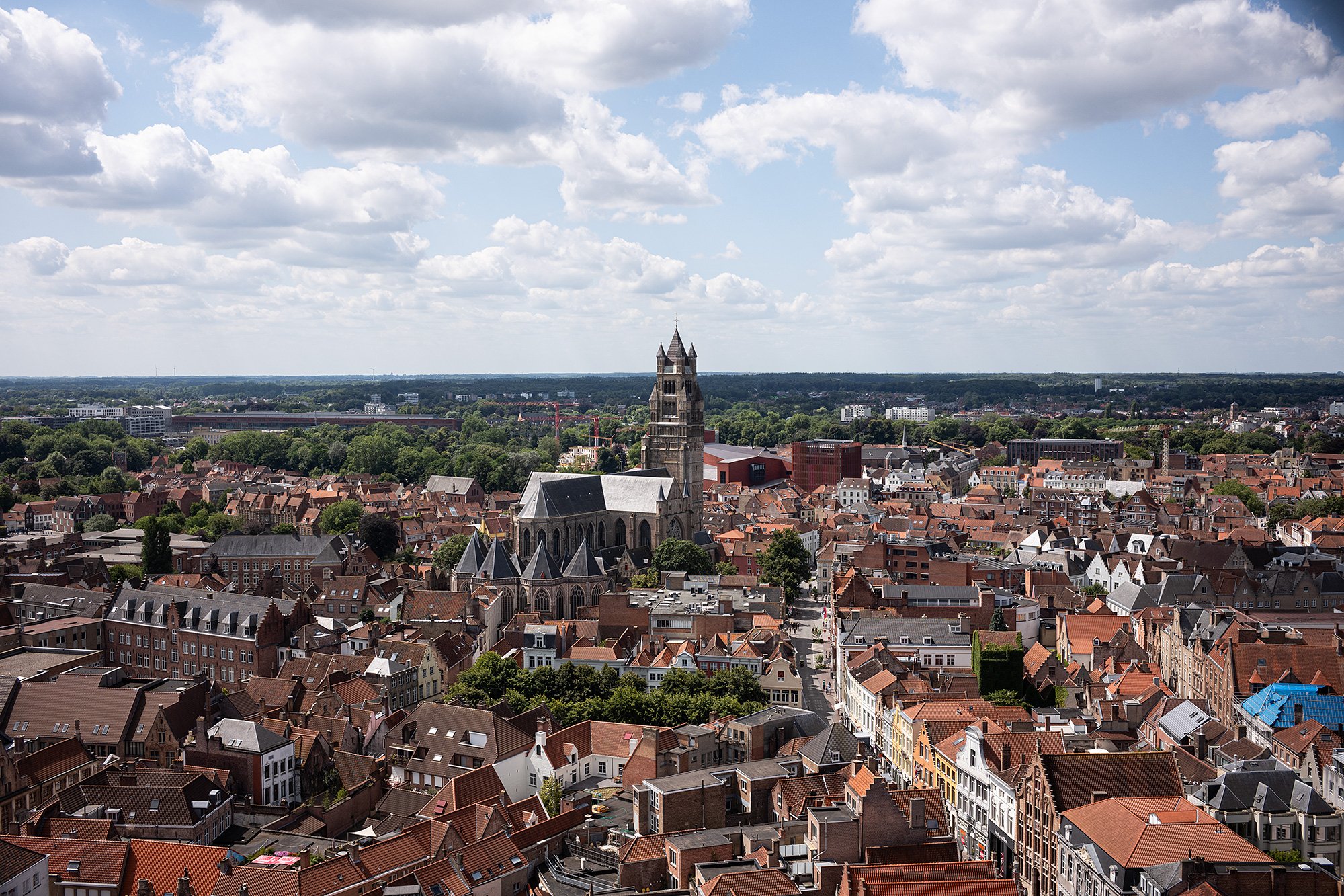 Bruges from the Belfry. Belgium.