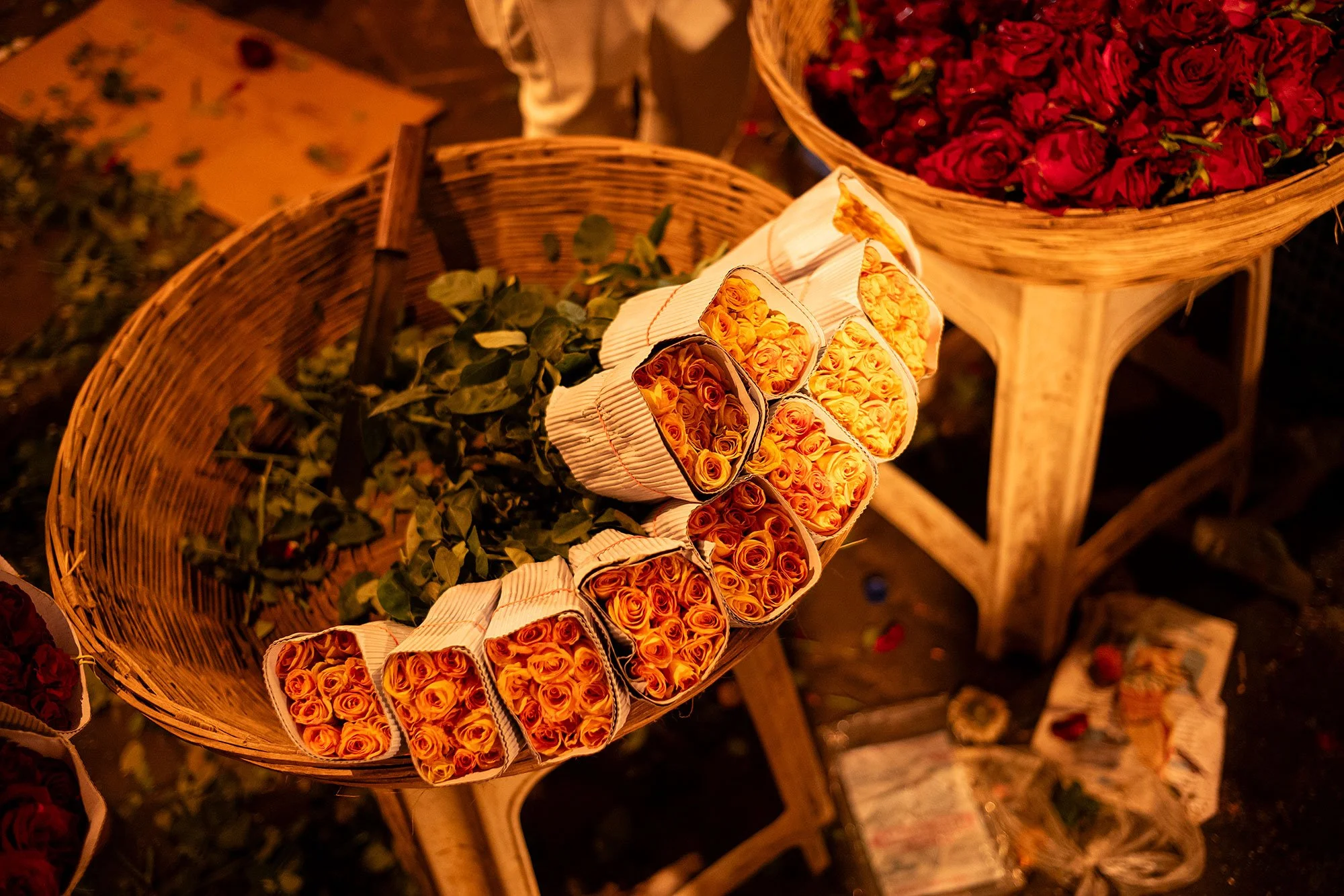 Bandar flower market. Mumbai, India.