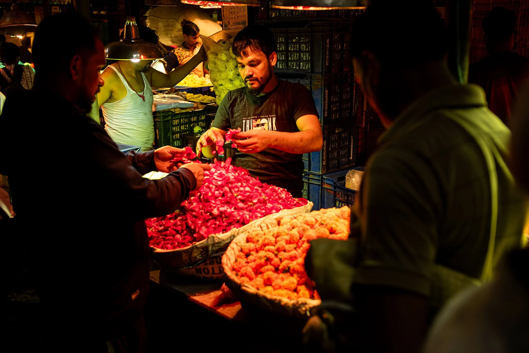 Maa Saaheb Sau Minatai Thakre Flower Market. Mumbai, India.