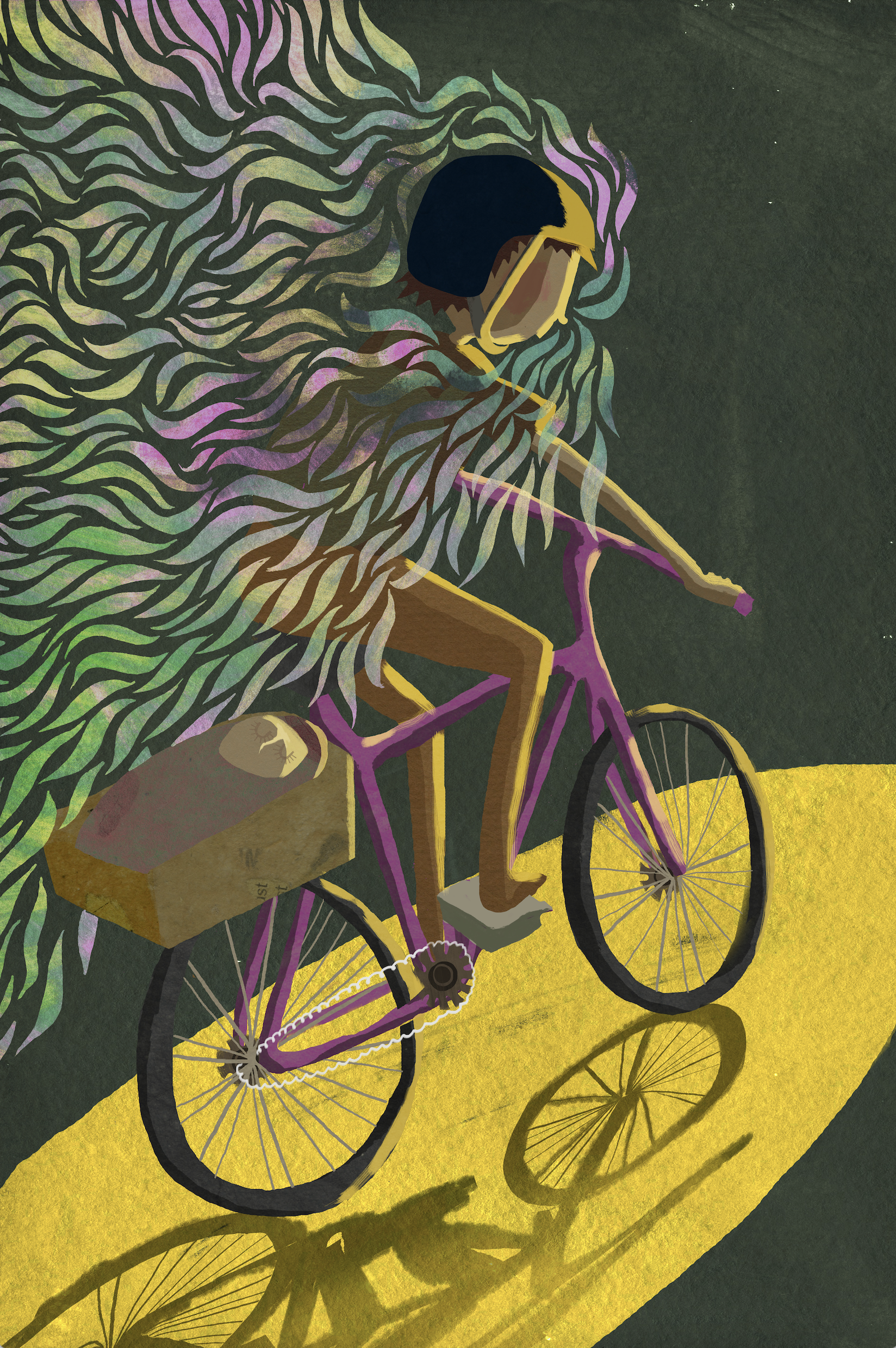 Jonas Fleeing on Bicycle