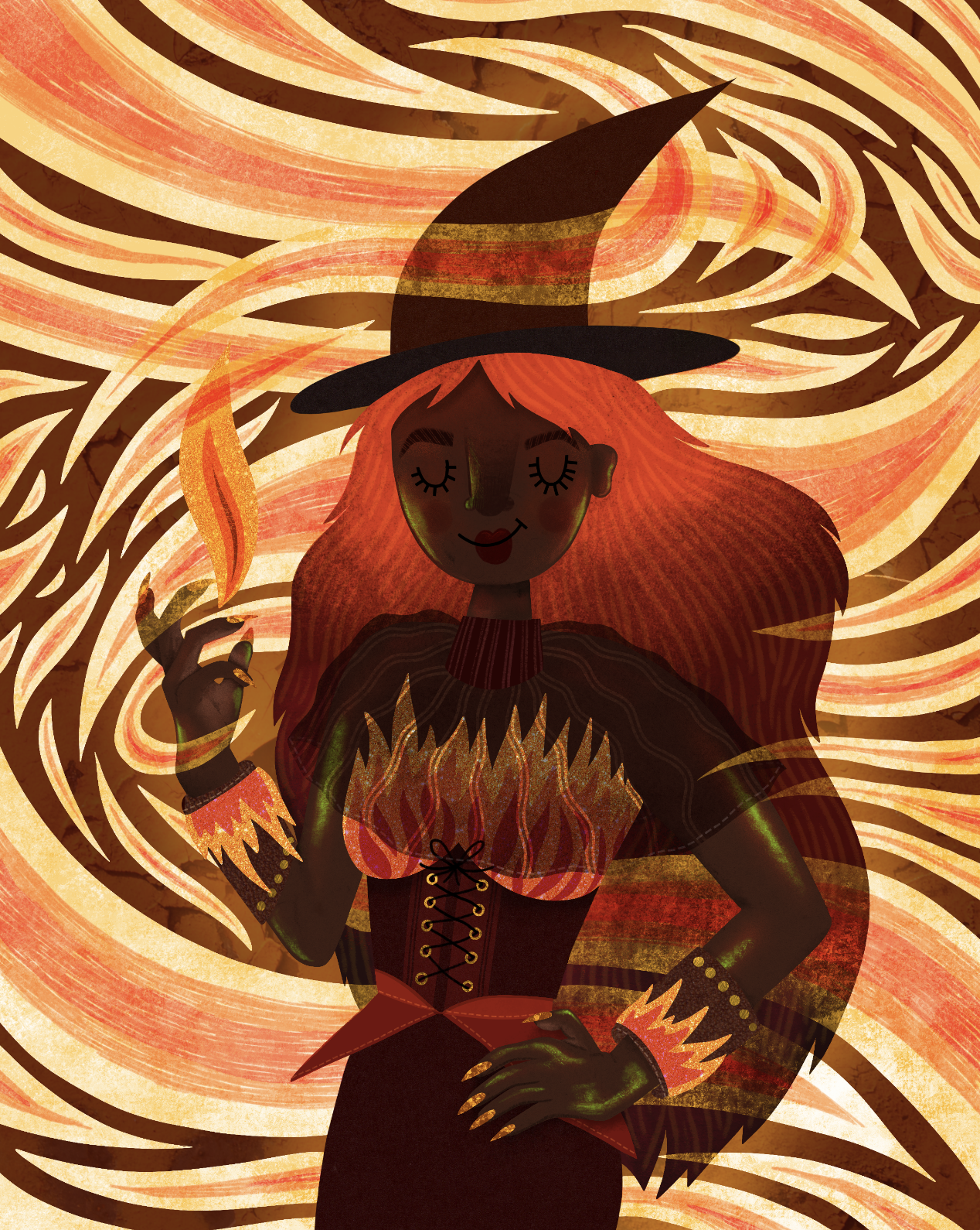 Witchtober Prompt - Fire Witch