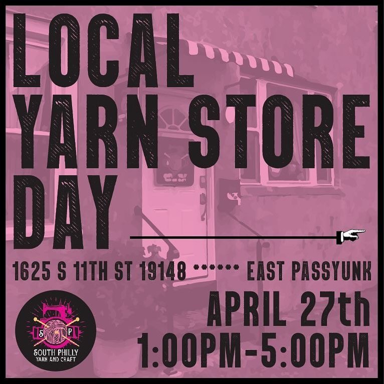 Mark your calendar!!
Y&rsquo;all know I love any excuse for a party, so what better day than Local Yarn Store Day!?!

*Pop-up shopping with @sam_yarn_co , @littleboarmakes and of course @twocatsandadogco for our four-legged customers

*Sewing project
