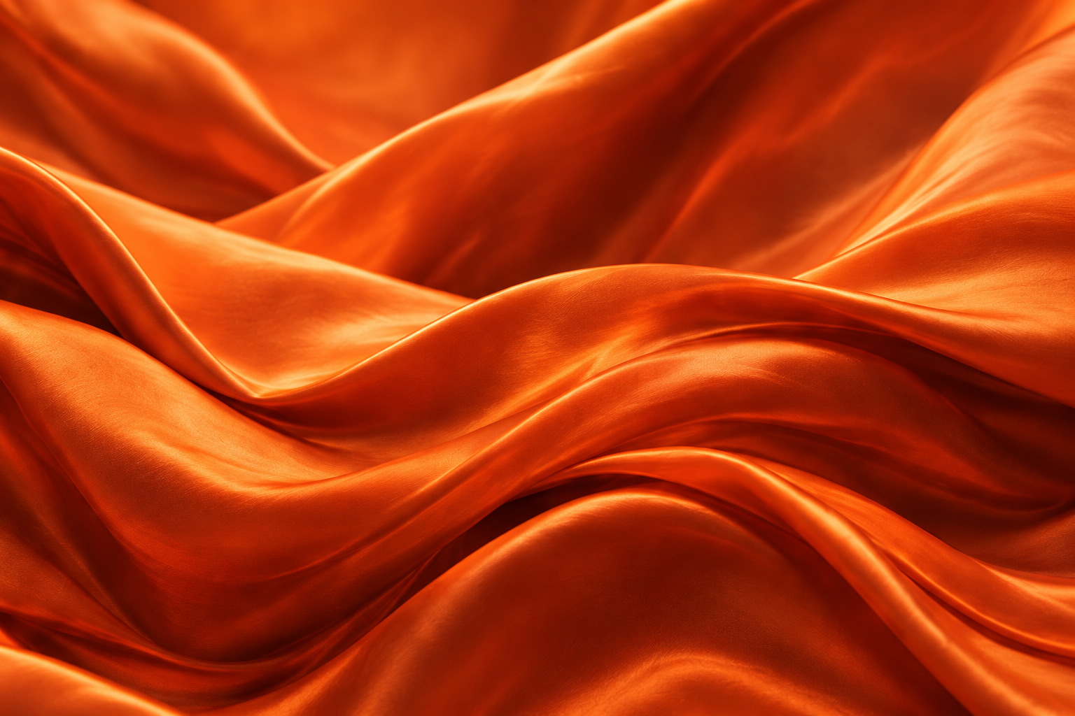 Flowing orange silk