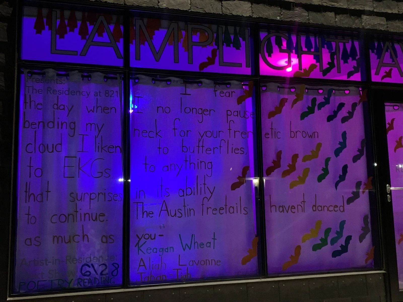 “Bending Our Necks to the Frenetic: A Public Poetry Art Installation”