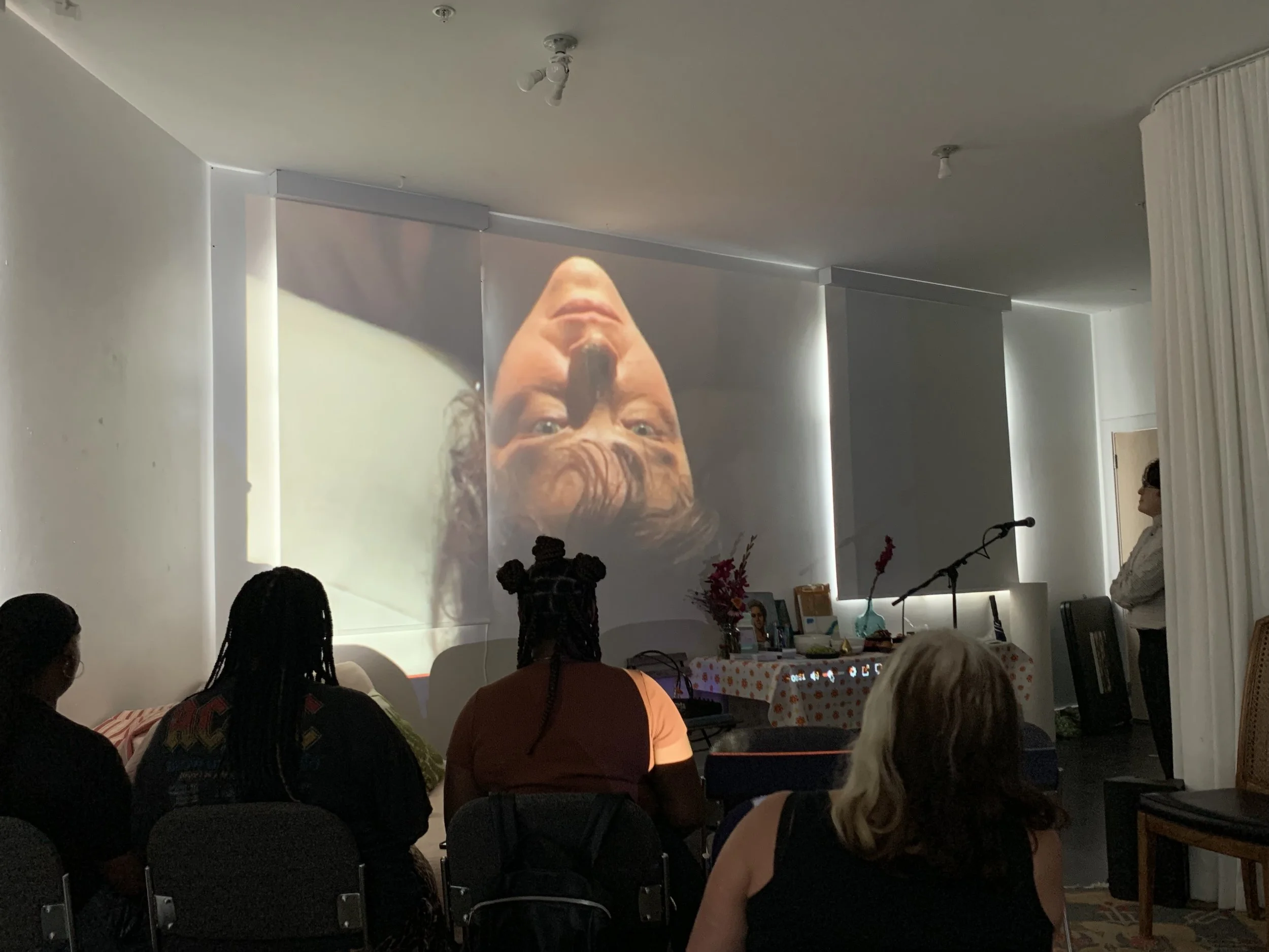 Screening the trailer for Morgenlander's film, Whistle Down Wind