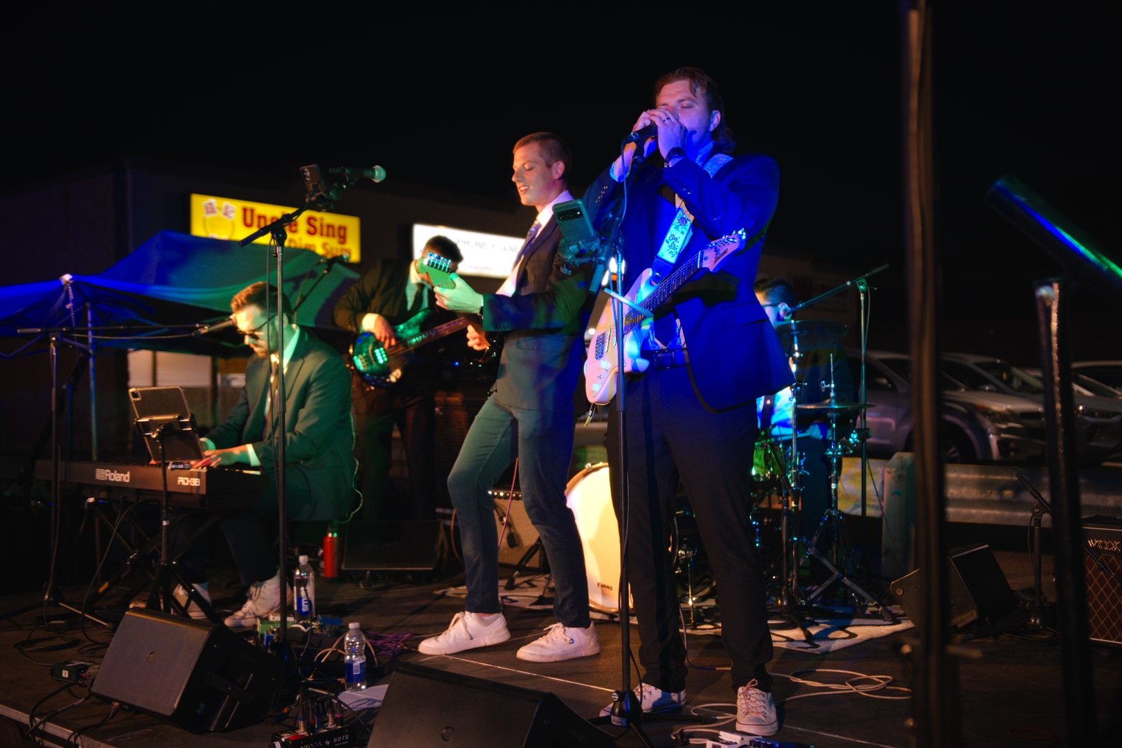 Turning Corners' night-time set at Merla-Mae's National Ice Cream Day 2026