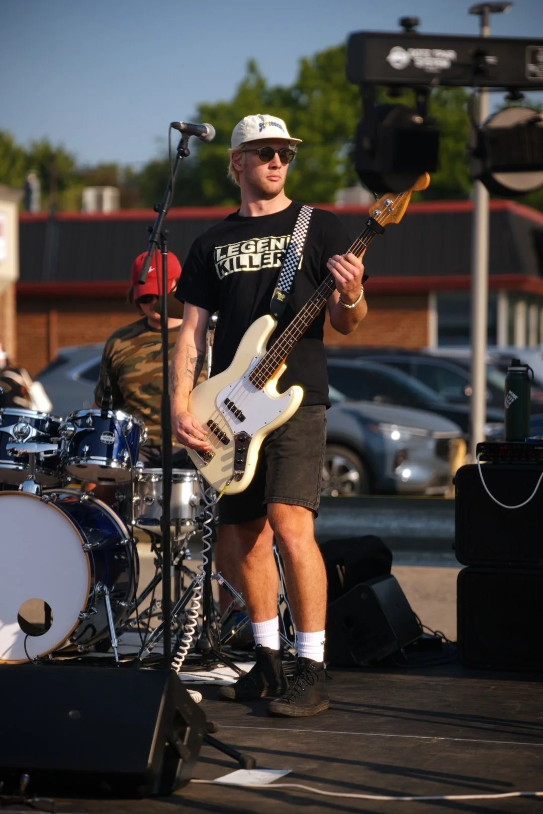 Full Throttle's vocalist on stage at Merla-Mae's National Ice Cream Day 2026 in London, Ontario