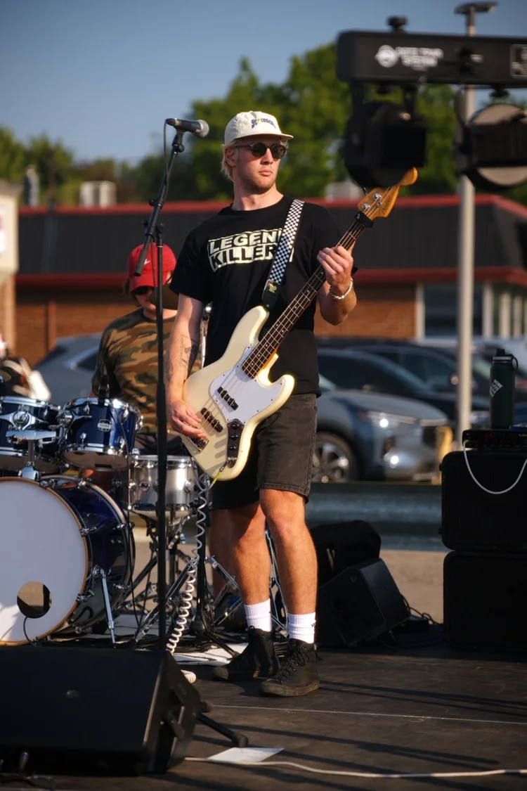 Full Throttle's vocalist on stage at Merla-Mae's National Ice Cream Day 2026 in London, Ontario