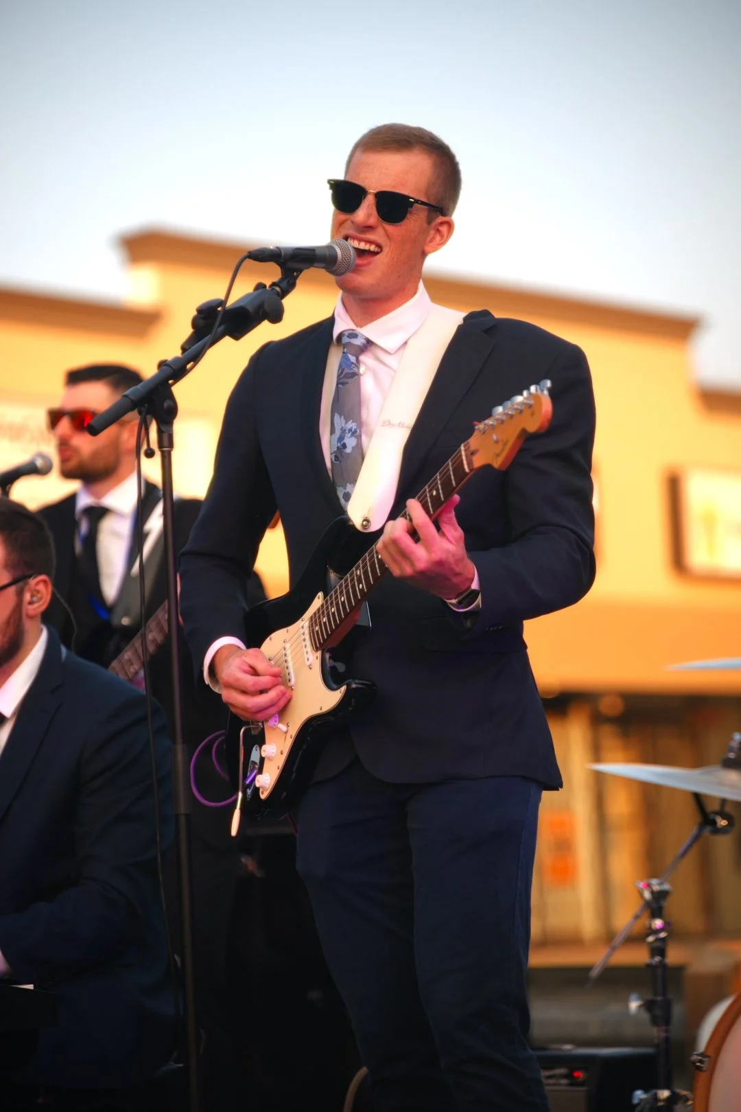 Turning Corners' guitarist performing at National Ice Cream Day 2026, Merla-Mae in London, Ontario