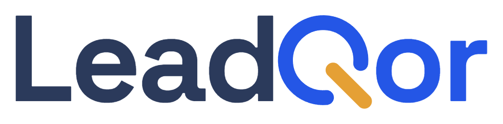 LeadQor logo, supporting sponsor of Merla-Mae's National Ice Cream Day