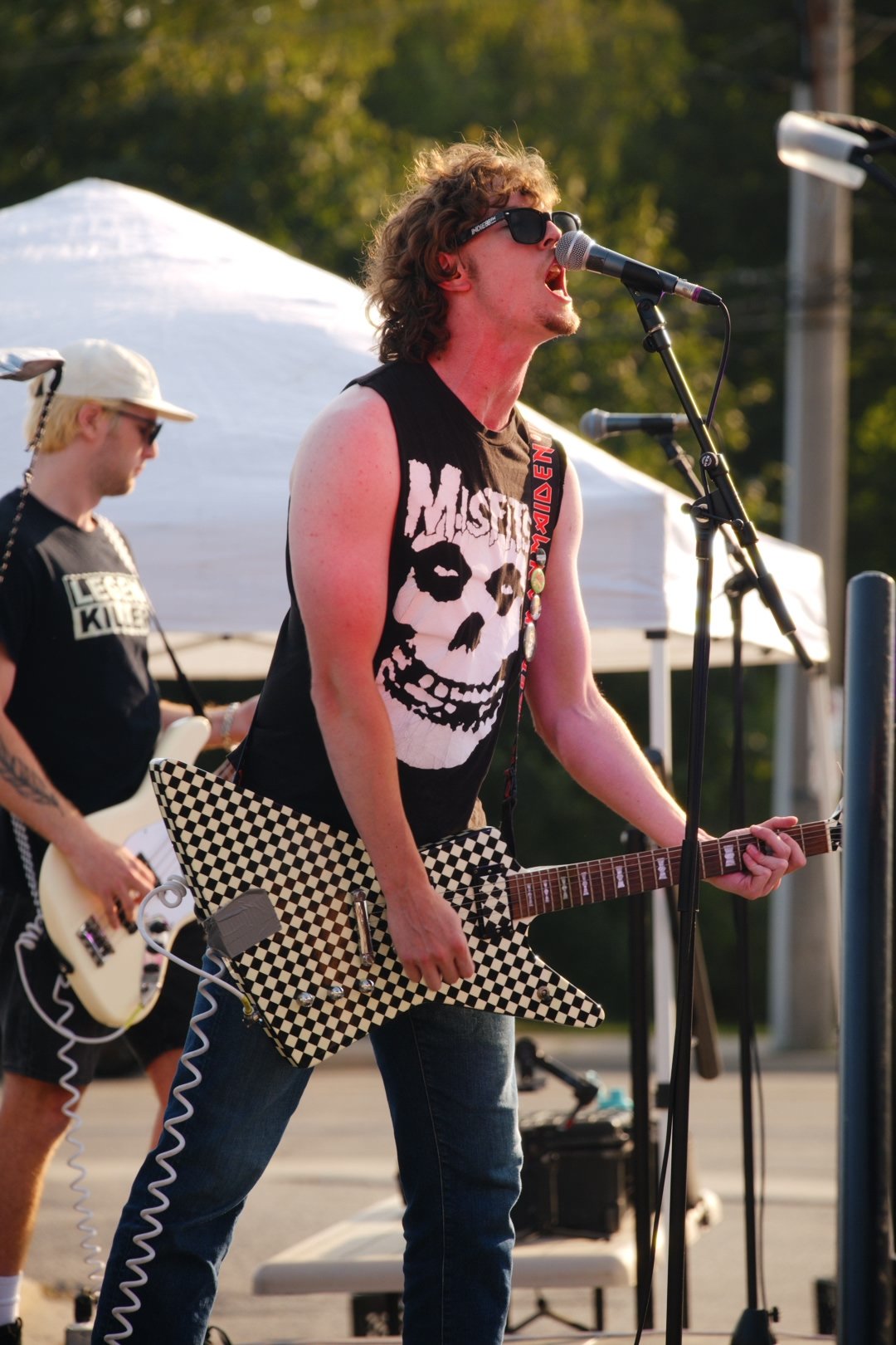 Full Throttle's frontman on guitar and vocals at Merla-Mae's National Ice Cream Day 2026 in London, Ontario