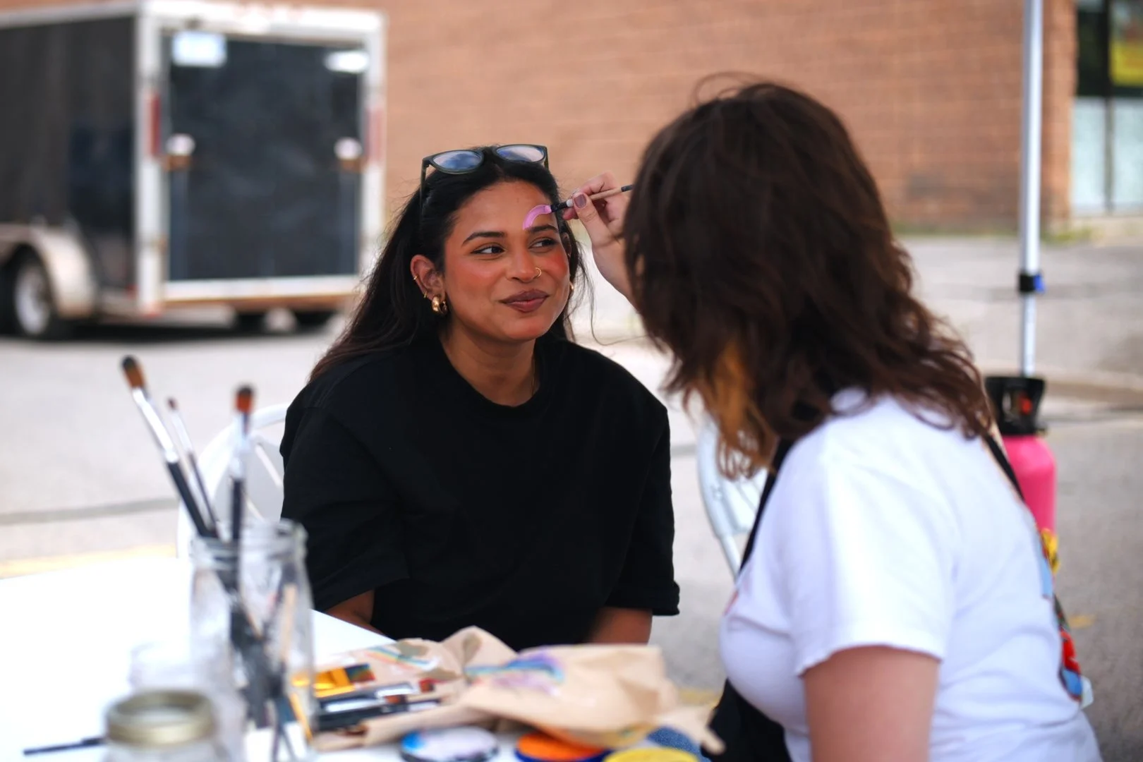Face painting for guests of all ages at Merla-Mae's National Ice Cream Day 2026 in London, Ontario
