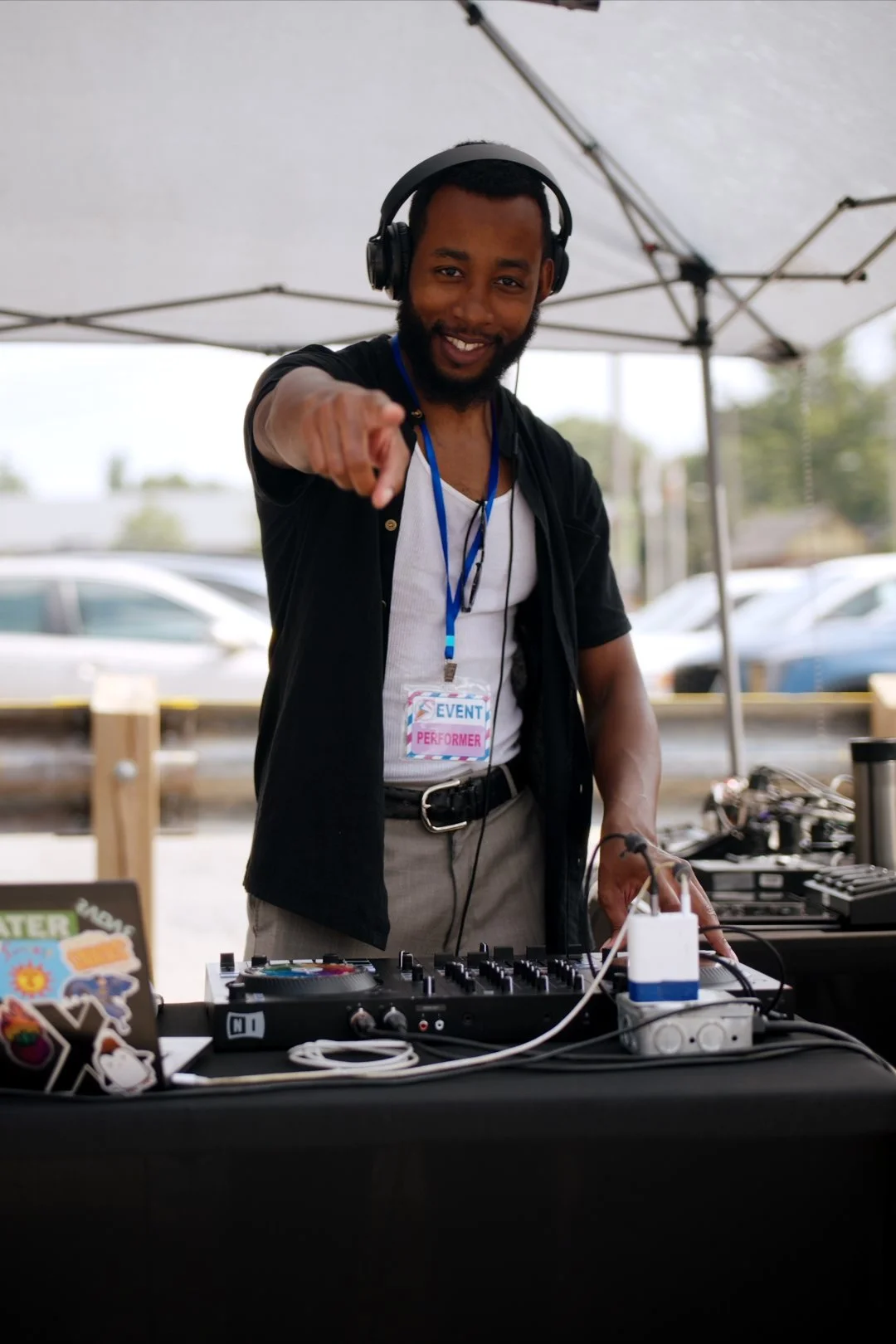 DJ Deem J performing at Merla-Mae's National Ice Cream Day 2026 in London, Ontario