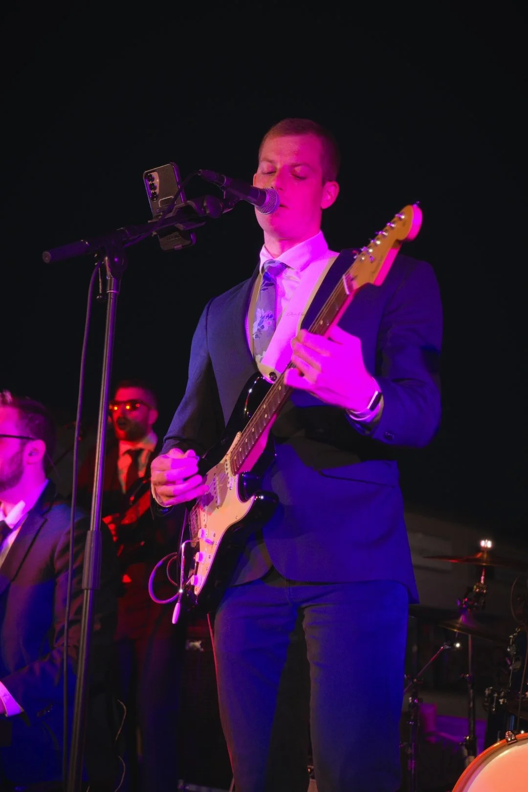 Turning Corners' frontman on stage at National Ice Cream Day 2026, Merla-Mae in London, Ontario