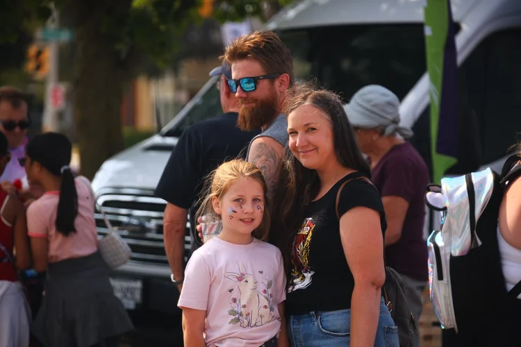 Families with face paint at Merla-Mae's National Ice Cream Day 2026 in London, Ontario