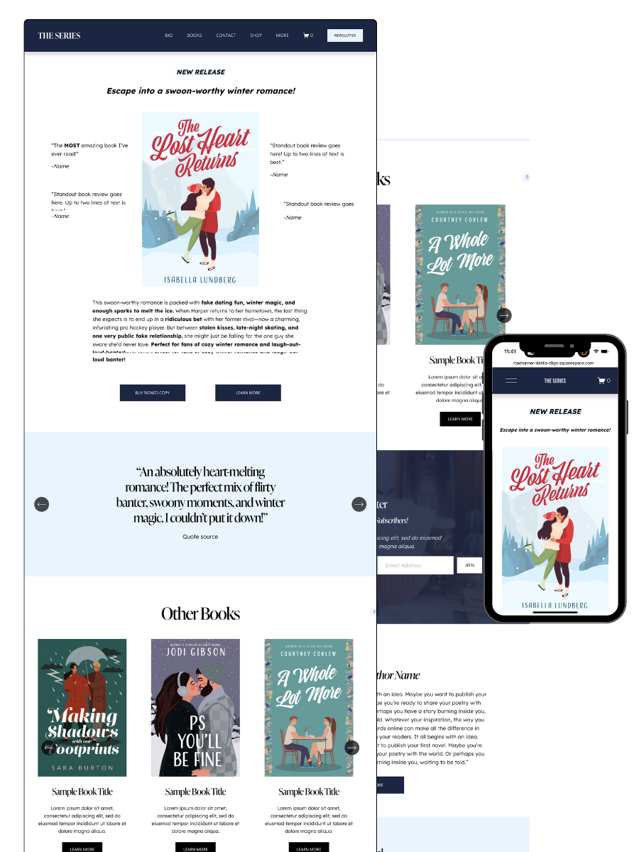 Guided Web Design | Author Website Squarespace