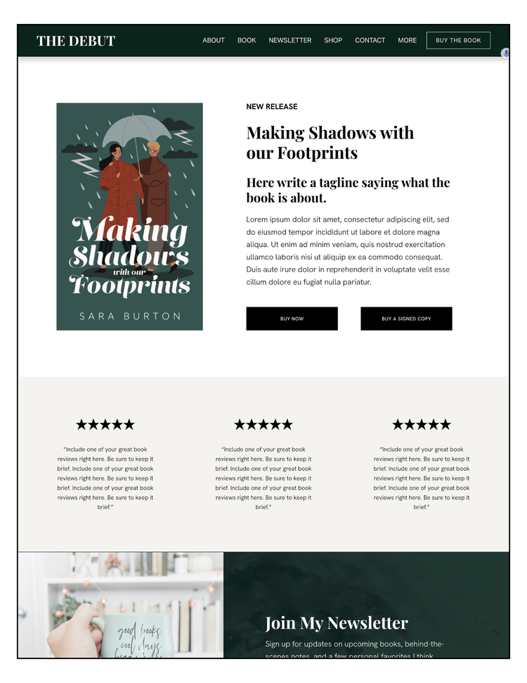 Squarespace Author Website Templates | Guided Web Design — Guided Web ...