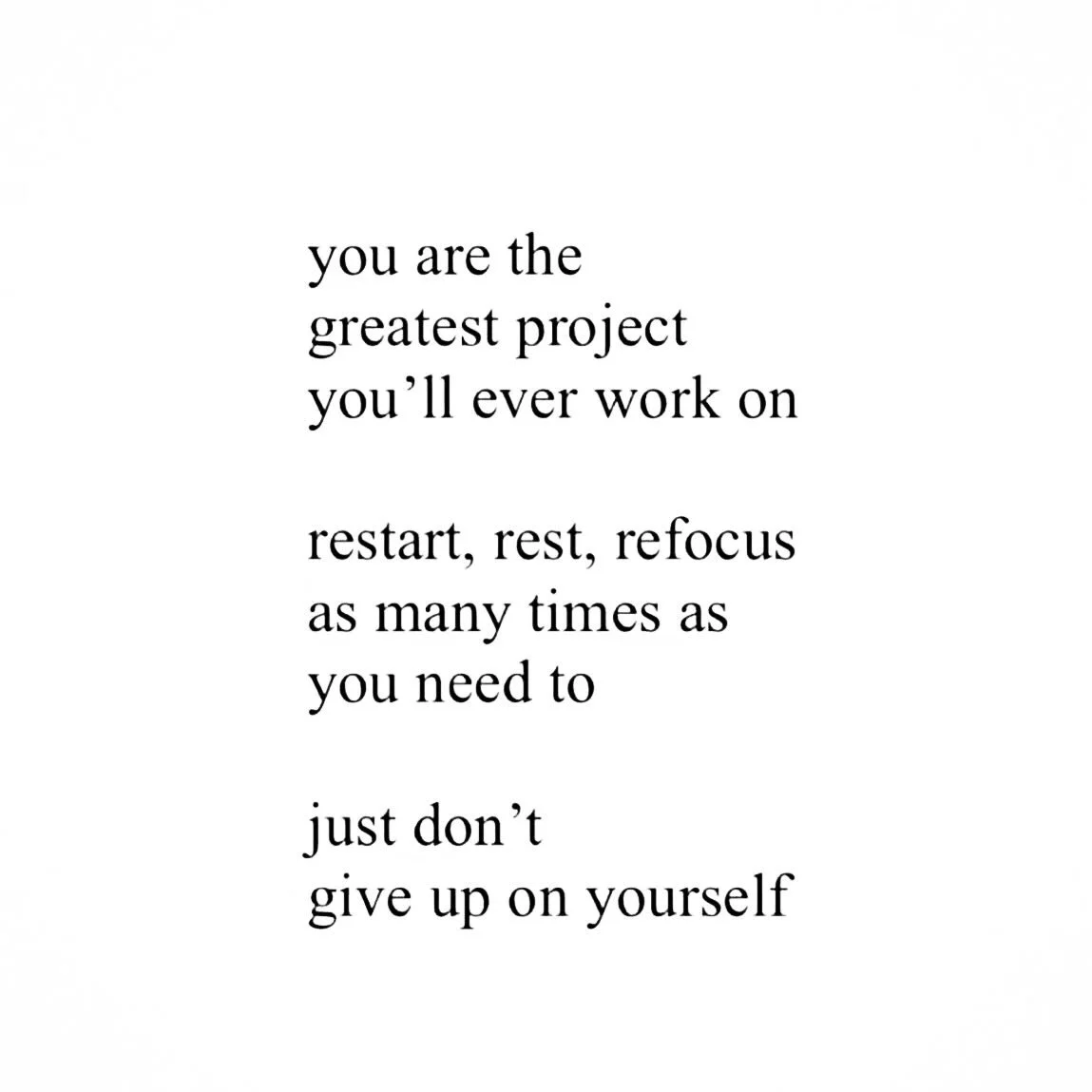 Gentle reminder:

Your journey is not linear. You&rsquo;re allowed to start again, slow down, change direction.

You&rsquo;re allowed to choose you, every time. Remember that you are the greatest project you&rsquo;ll ever work on. ✨ #Nadittude #Monda