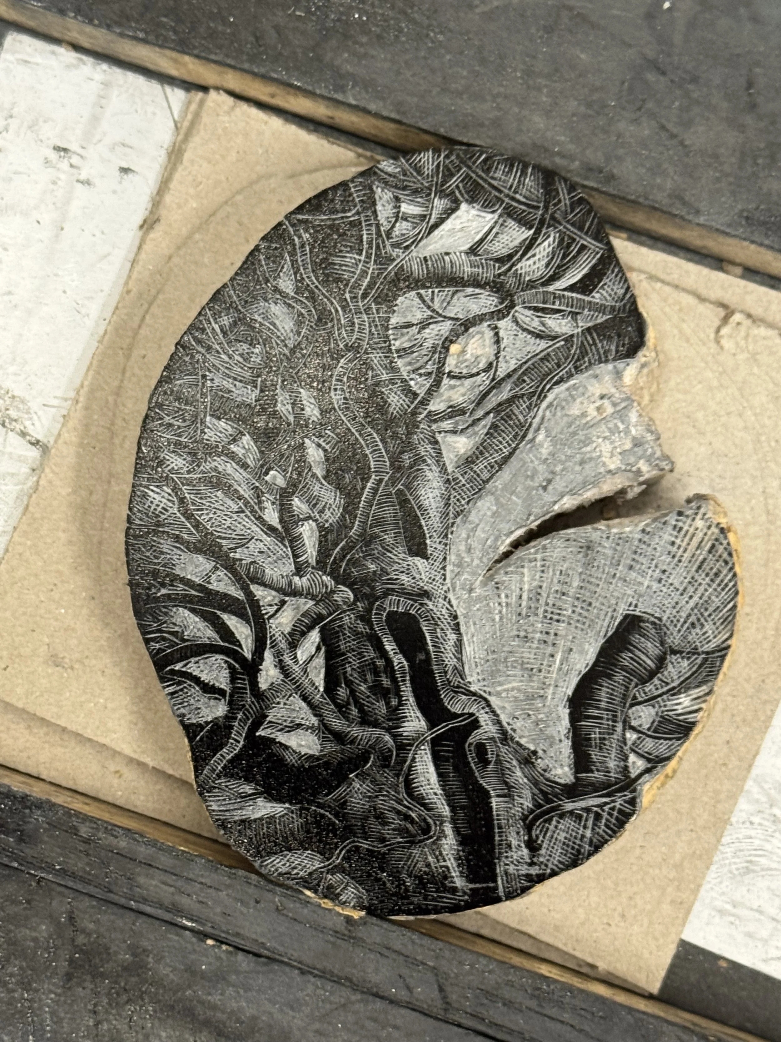 Wood Engraving on Boxwood