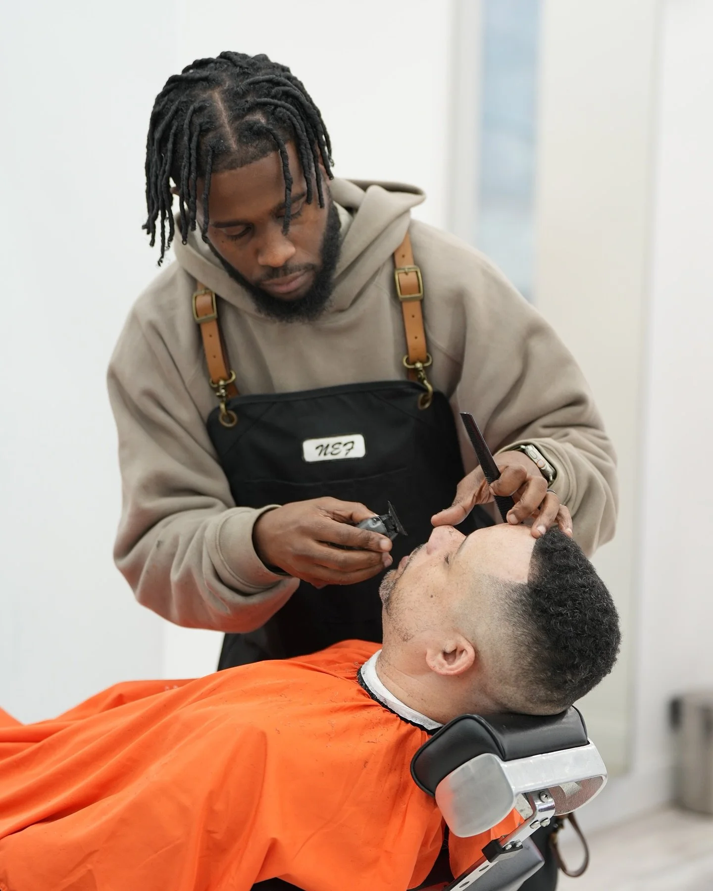 Walk in as a client and walk out as family. 

Hair @nef_cutit 
Client @colesawwhat 
Salon @afginc 

#mengrooming #fadehaircut #brooklynbarber #nycbarber #bestofbrooklyn
