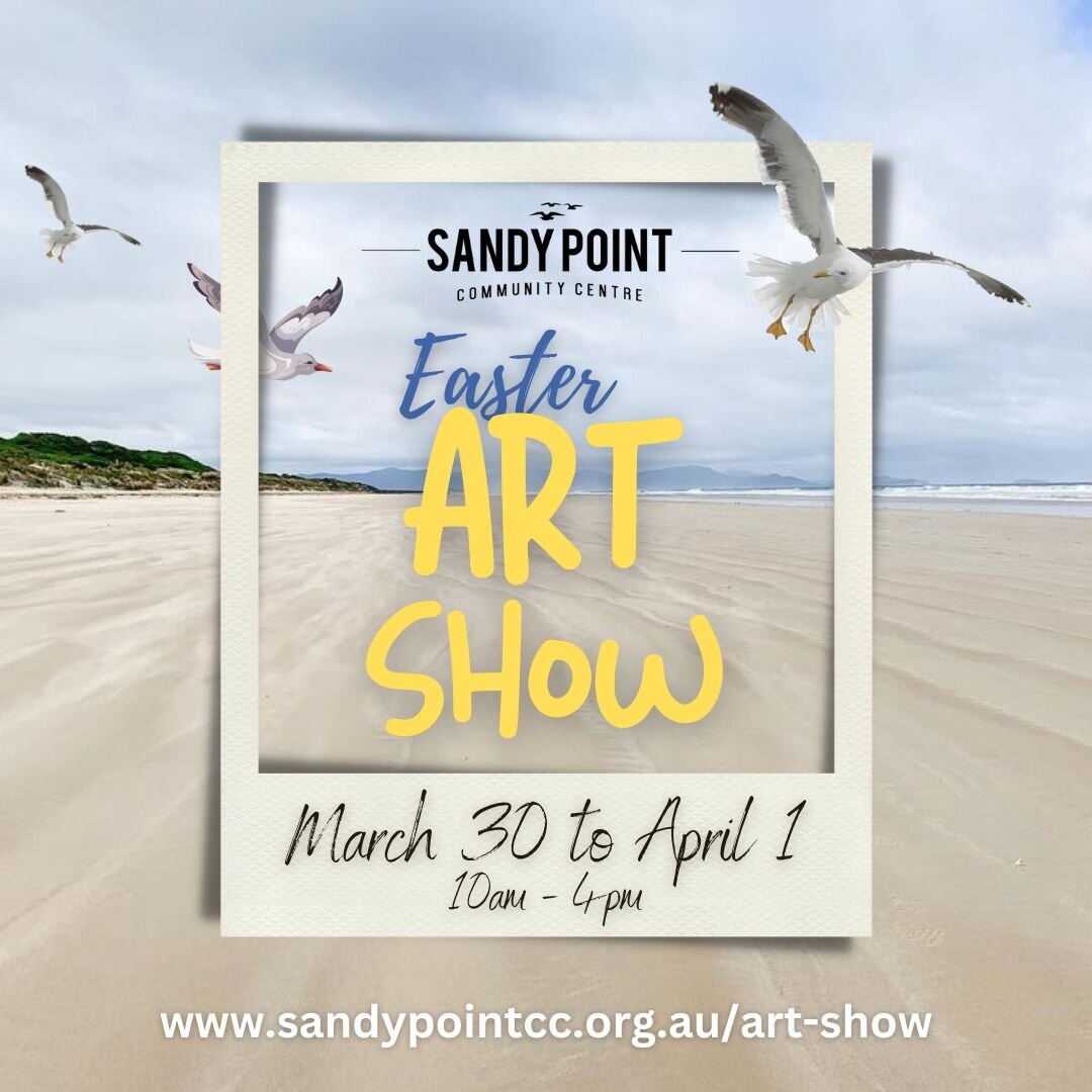 Champagne corks will be popping this Easter 🥂 to celebrate the coming of age of the Sandy Point Art Show.  The 21st Art Show will be officially opened at the Sandy Point Community Centre on Friday 29 March and will be open to the public from Saturda