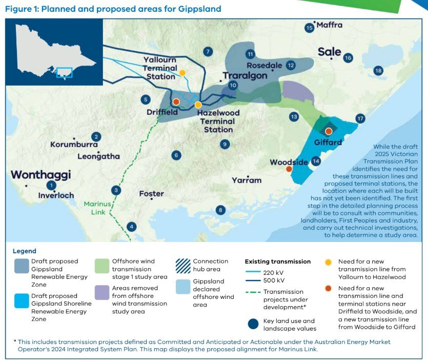 UPDATE ON TRANSMISSION LINES

VicGrid&rsquo;s draft 2025 Victorian Transmission Plan indicates that transmission lines from offshore wind projects will NOT be located at Waratah Bay.

VicGrid, the government body responsible for planning and developi