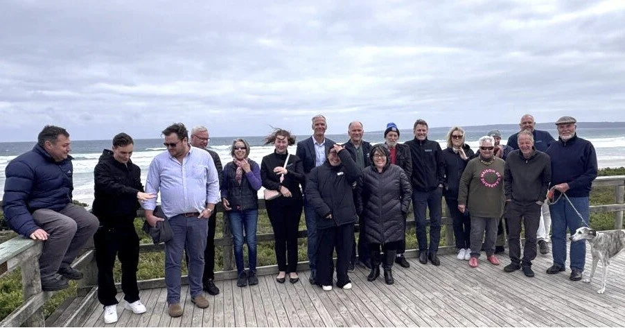 Yesterday representatives from Sandy Point Community Group (SPCG) and other Sandy Point groups met with staff from Marinus Link, and from the Energy and Infrastructure Commissioner's Office, at Ned Neale's Lookout .  They provided some broad informat