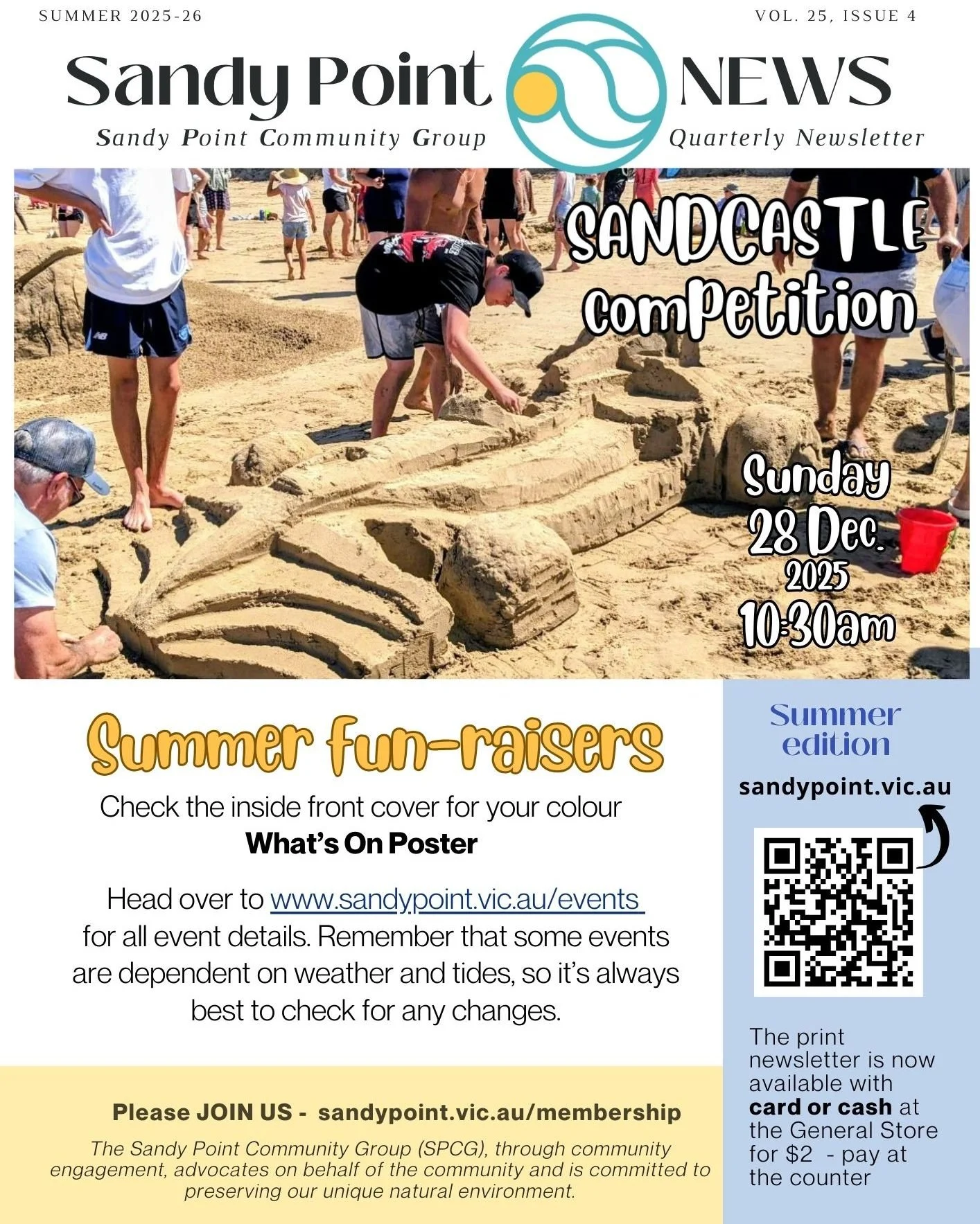 Have you picked up your copy of the latest SANDY POINT NEWS?
Print copies are available in the General Store for $2 by card or cash. Or available online at www.sandypoint.vic.au/spcg-newsletters