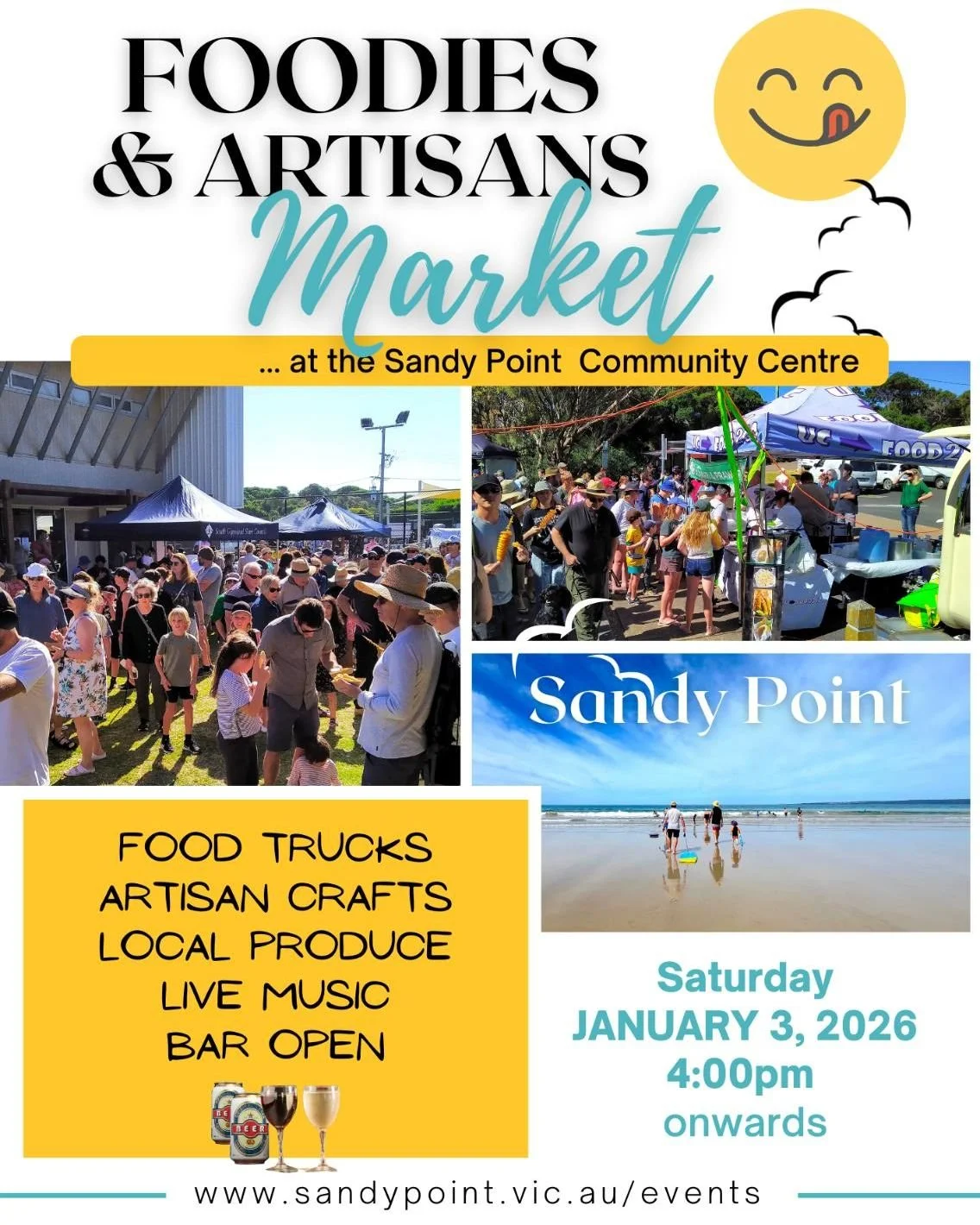 COMING UP THIS SATURDAY - Jan 3, from 4pm onwards.
SP Foodies &amp; Artisans Market. It will be bigger than ever, needing restricted vehicle access to Church Parade &amp; the carpark from midday. 
Come along to enjoy local food, produce and crafts. S
