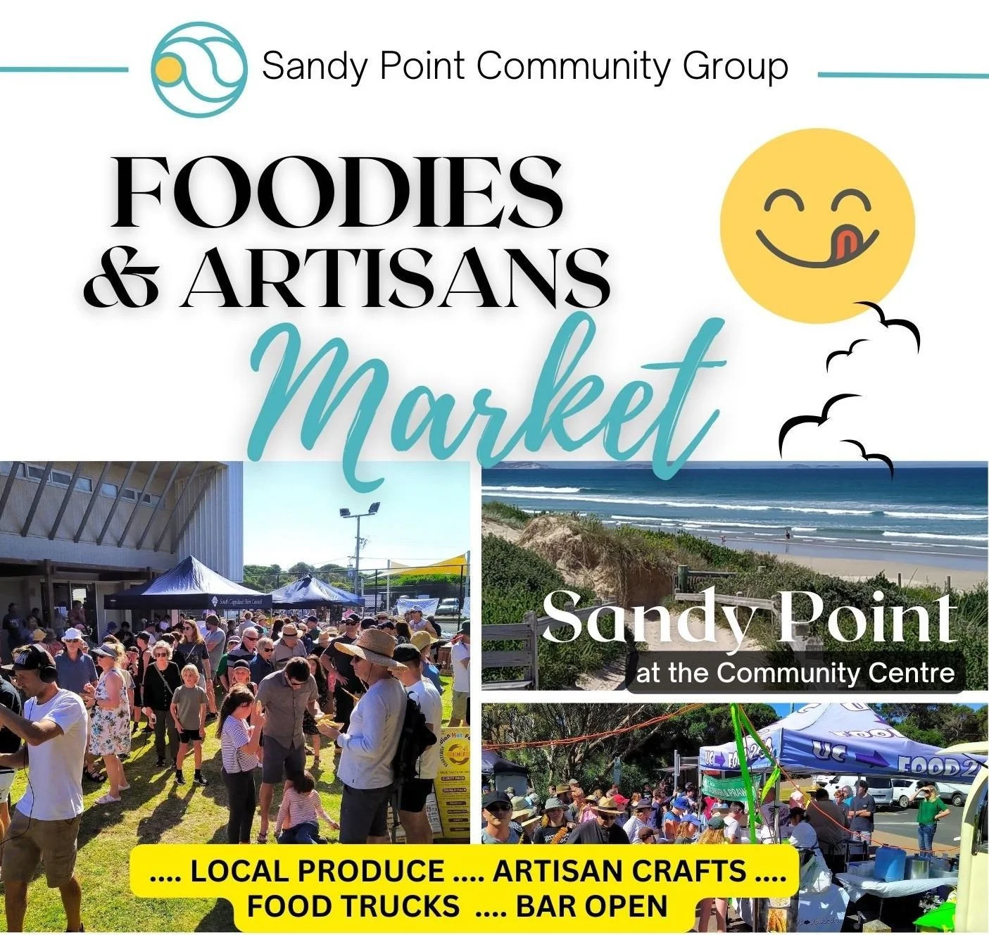 It's on today, bigger than ever!  DINNER IS SORTED.  Come along to the Foodies &amp; Artisans Market after 4pm today for food, produce, crafts and drinks - Bar opens at 4pm.