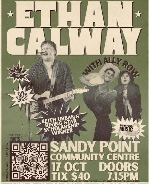 DON'T MISS THIS! 
Another super Sandy Point Music event coming up this Saturday night.  Grab your tickets now - www.trybooking.com/au/event/1653885