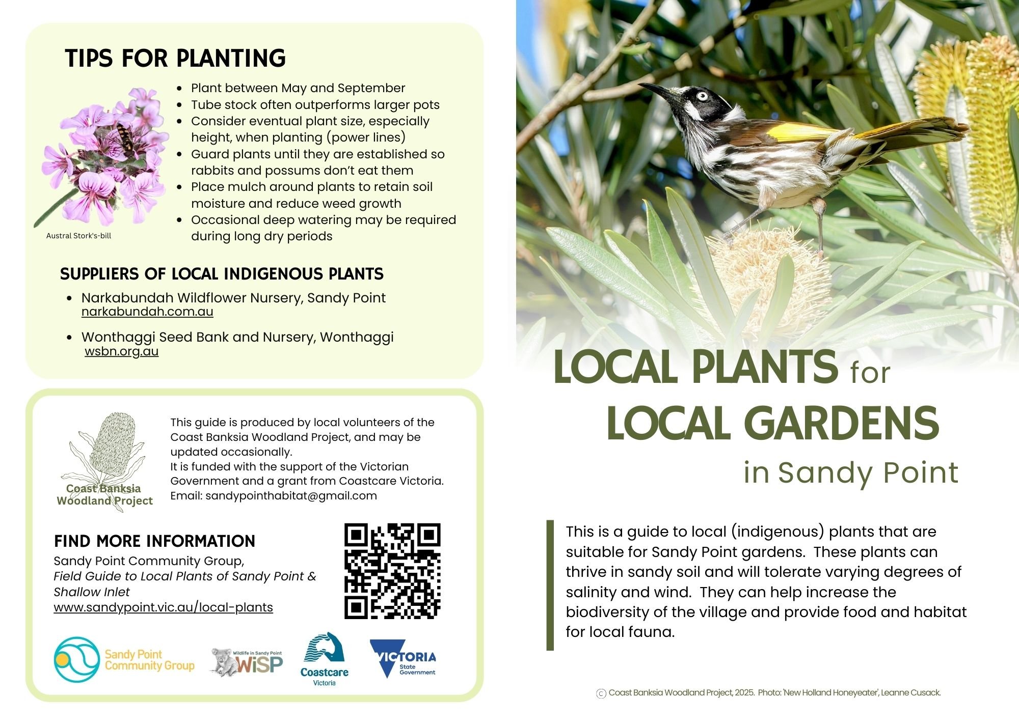 Local Plants for Local Gardens. Side 1