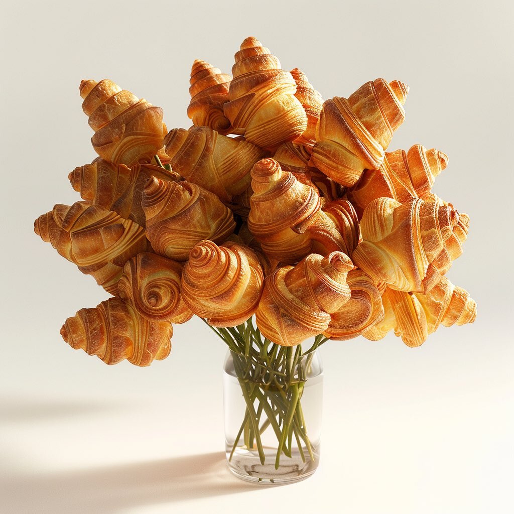 My kind of flowers 🌸🥐🫠

Created with Midjourney 

#croissantflowers #midjourney #ai