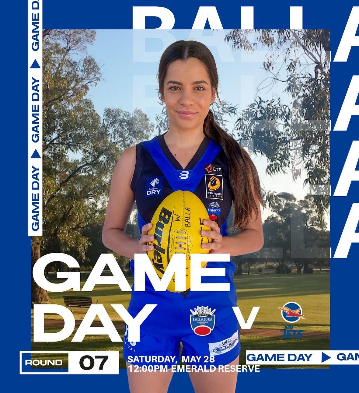 Round 7 🖤💙

Come down to Emerald Reserve Edgewater and support our women as they take on ECU Jets

Bounce down 12:00pm

Thanks to @meganhockx 
#perthfooty #perthfootballleague #ballajura #womeninsports