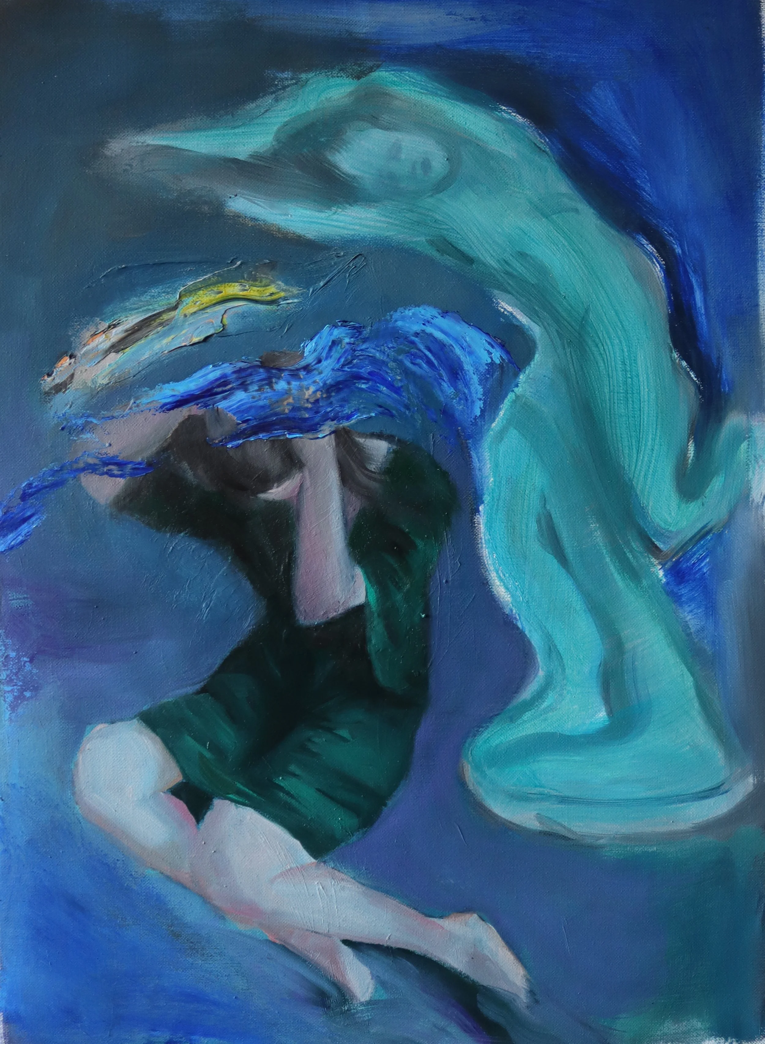 To hear the Silence, you have to be silent - oil on linen/ 31.5x43cm/ 2022