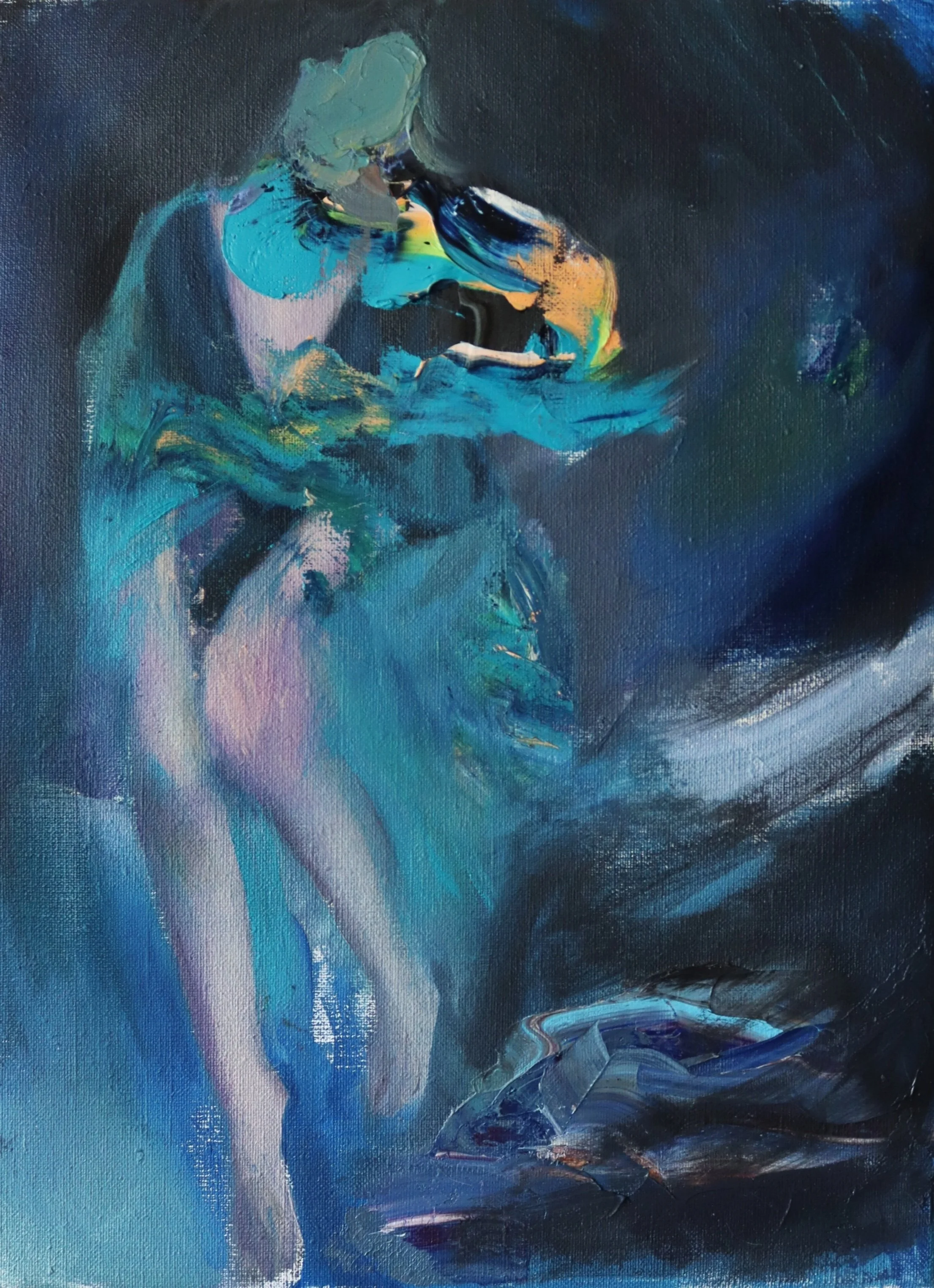 Mélancolie looking for the future - oil on linen/ 30x40cm/ 2022