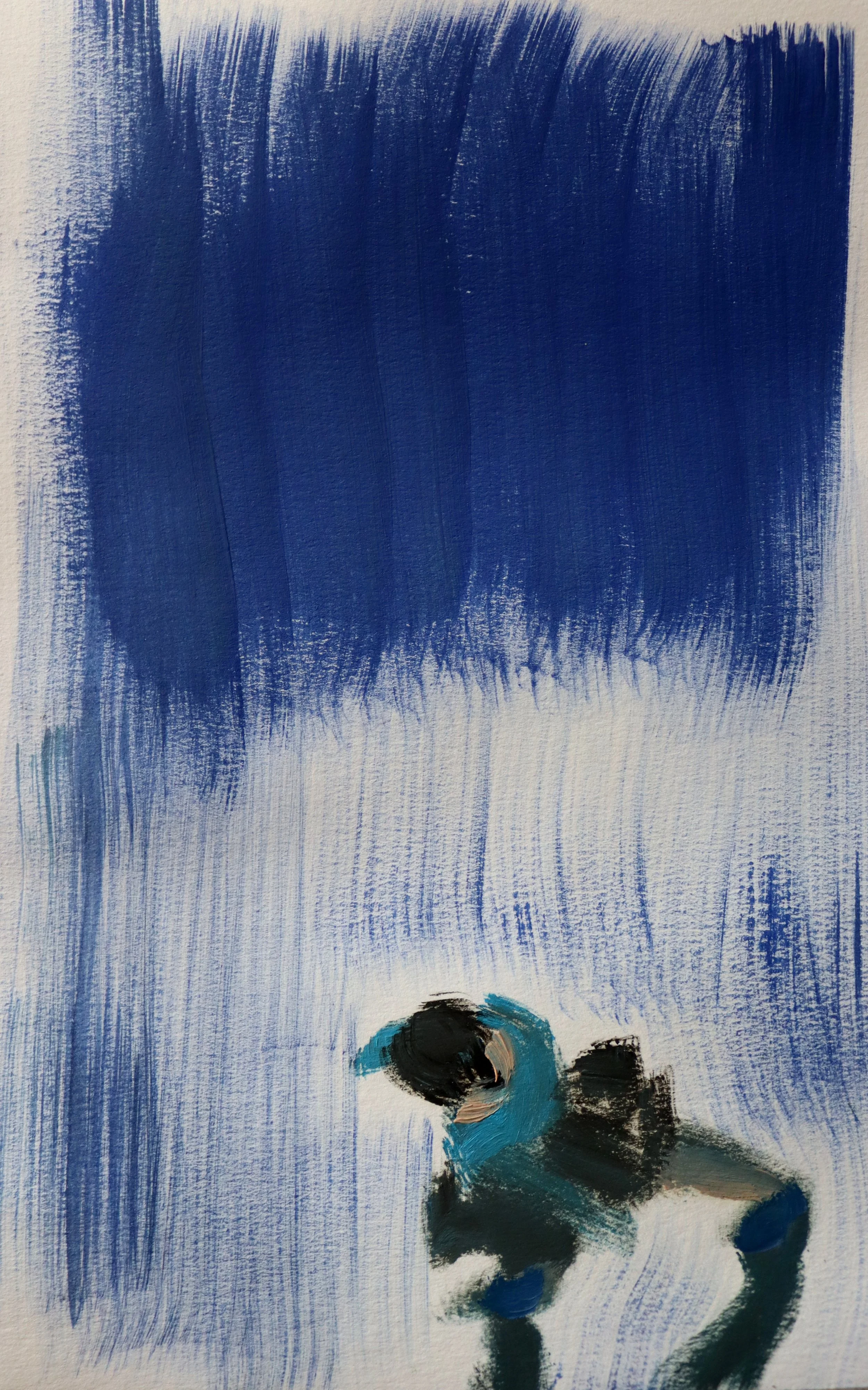 Passing by - oil on paper/ 21x14.8cm/ 2022