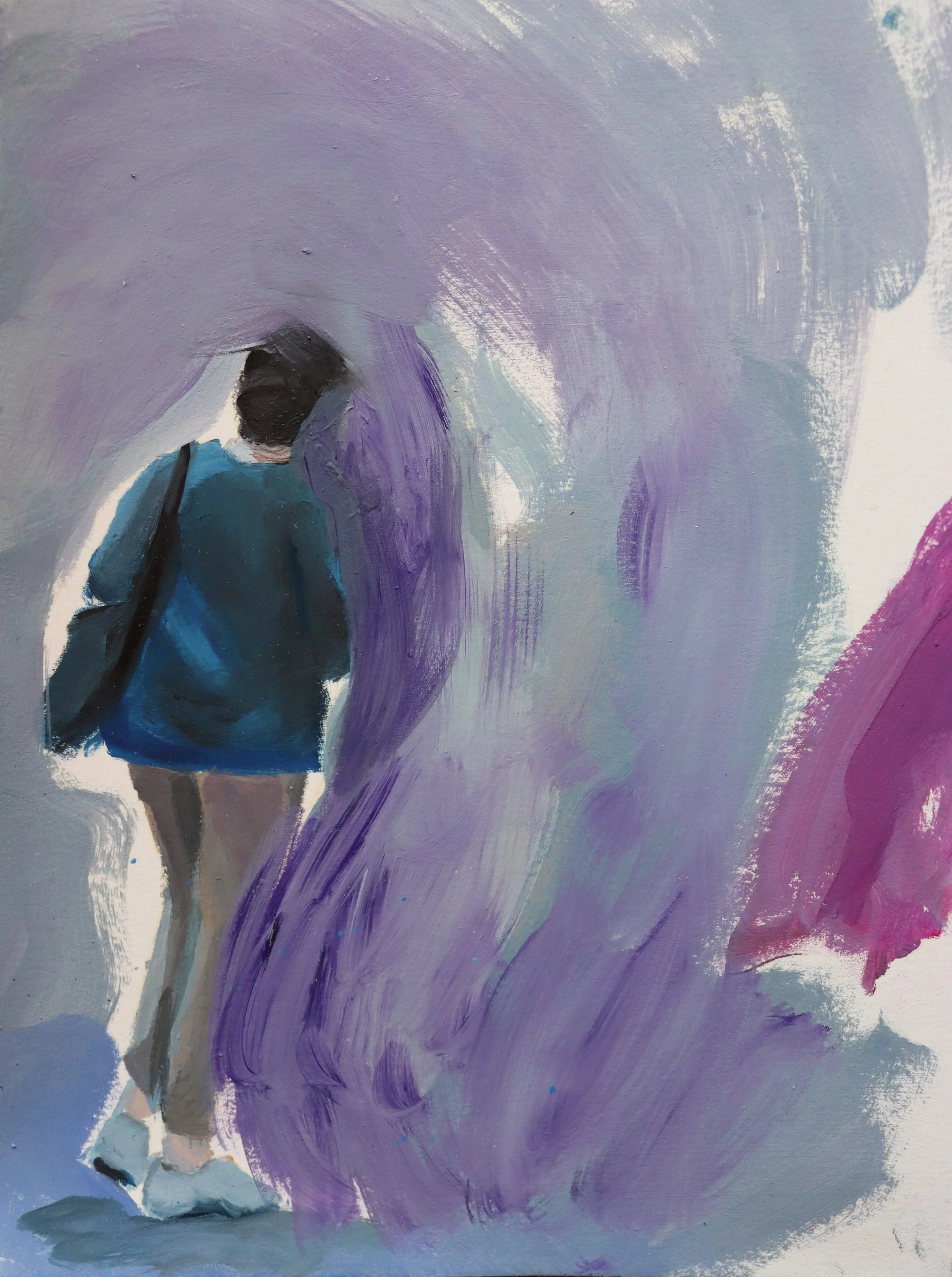 Passing by - oil on paper/ 21x14.8cm/ 2022