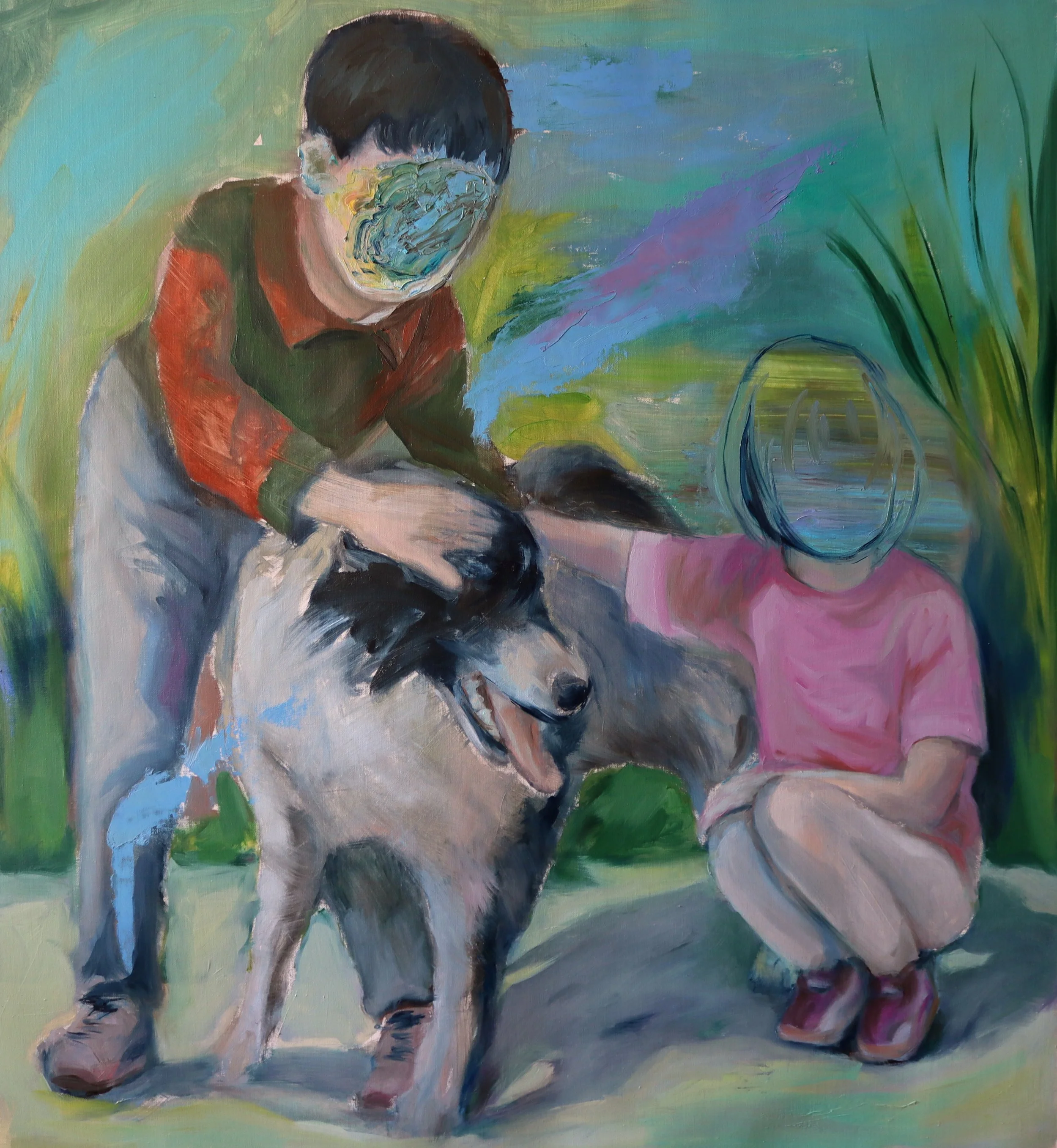 Brothers - oil on linen/ 70x65cm/  2021